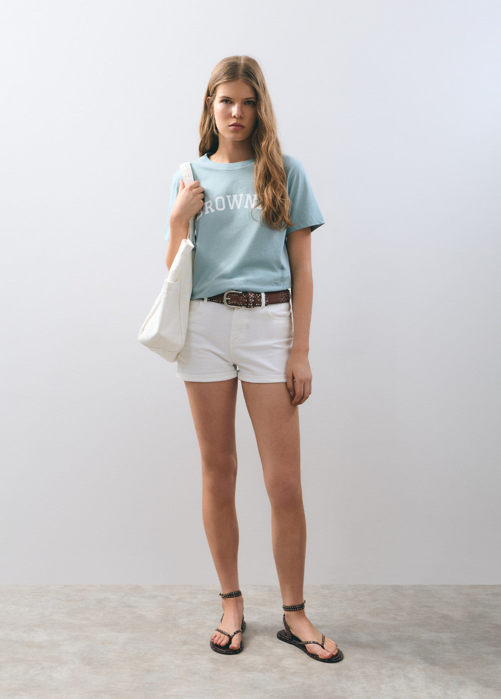 Camiseta lavada texto brownie