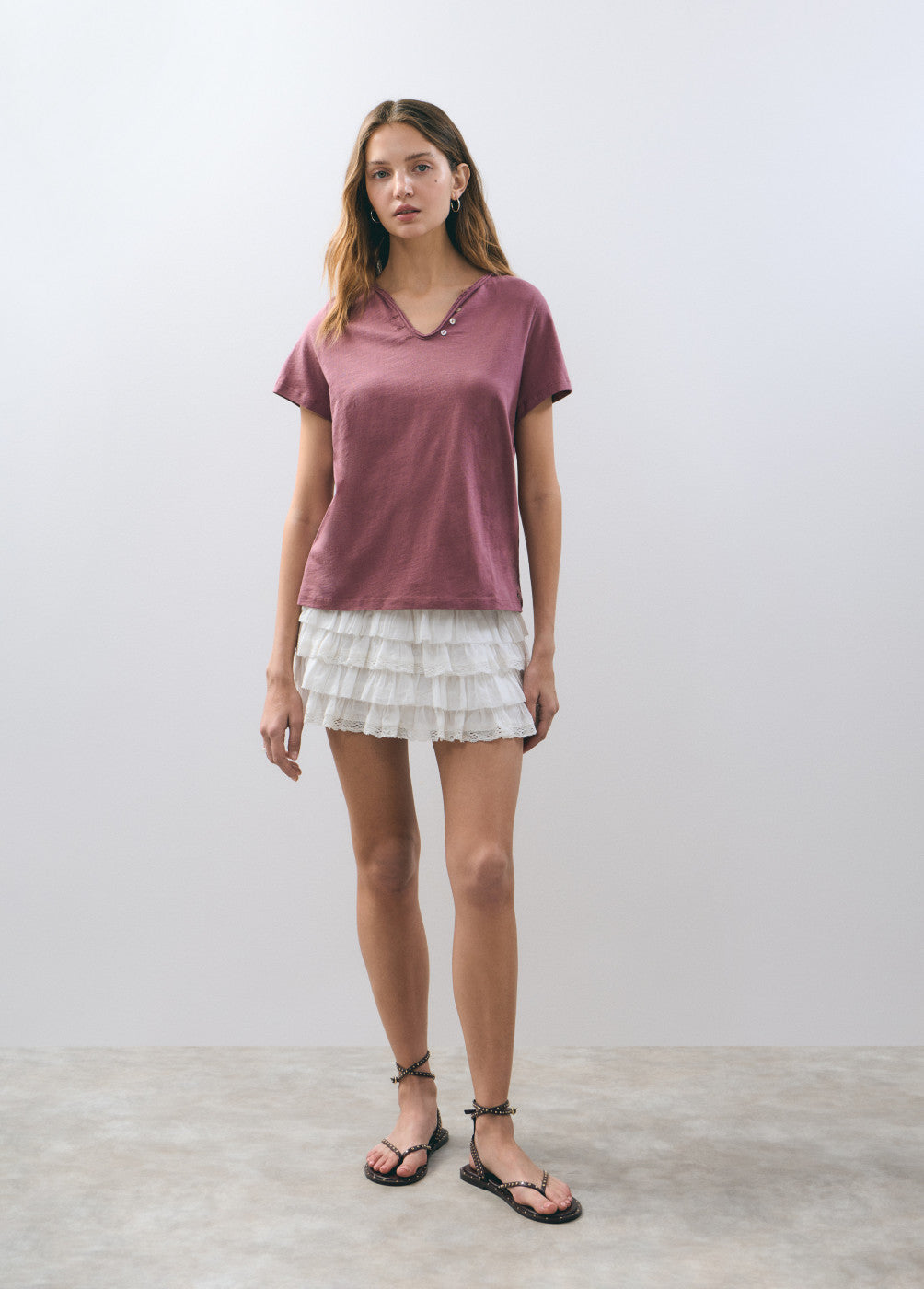 Camiseta algodón botones