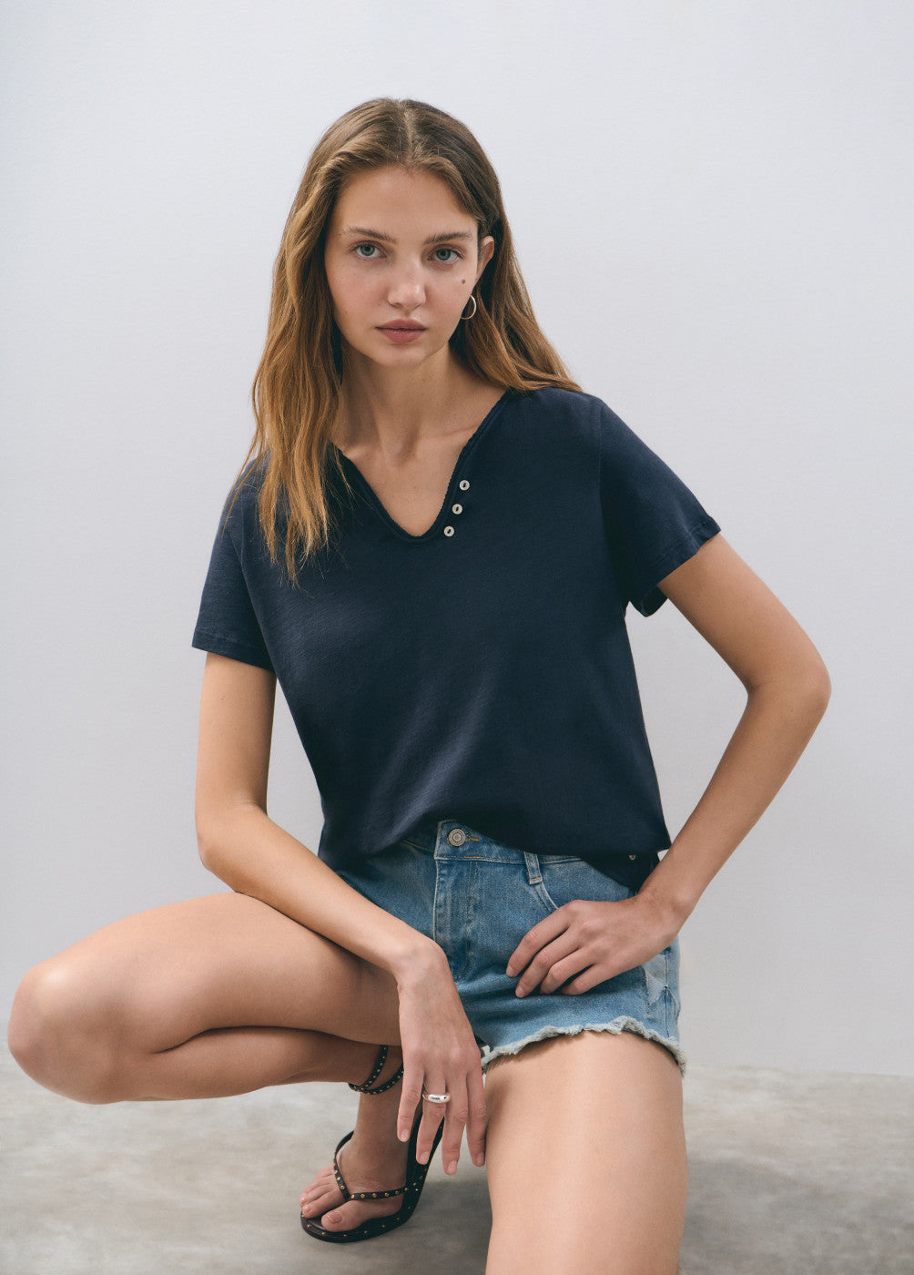 Camiseta algodón botones