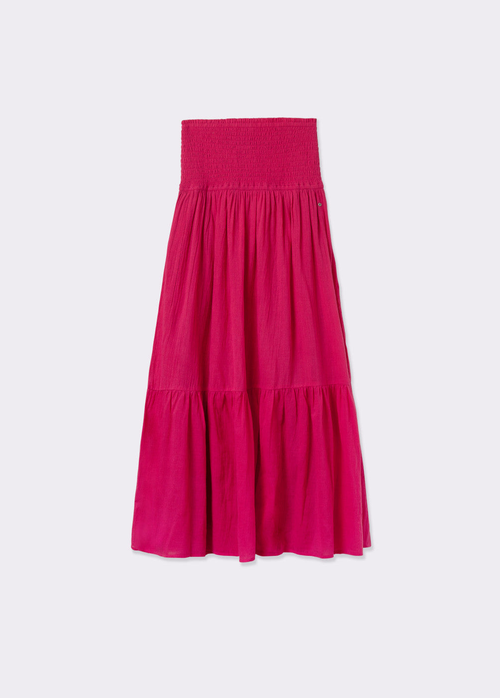 Falda larga smock cintura