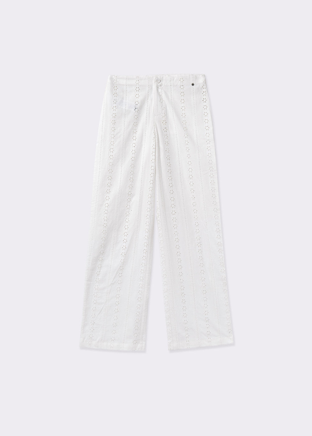 Pantalón bordado suizo