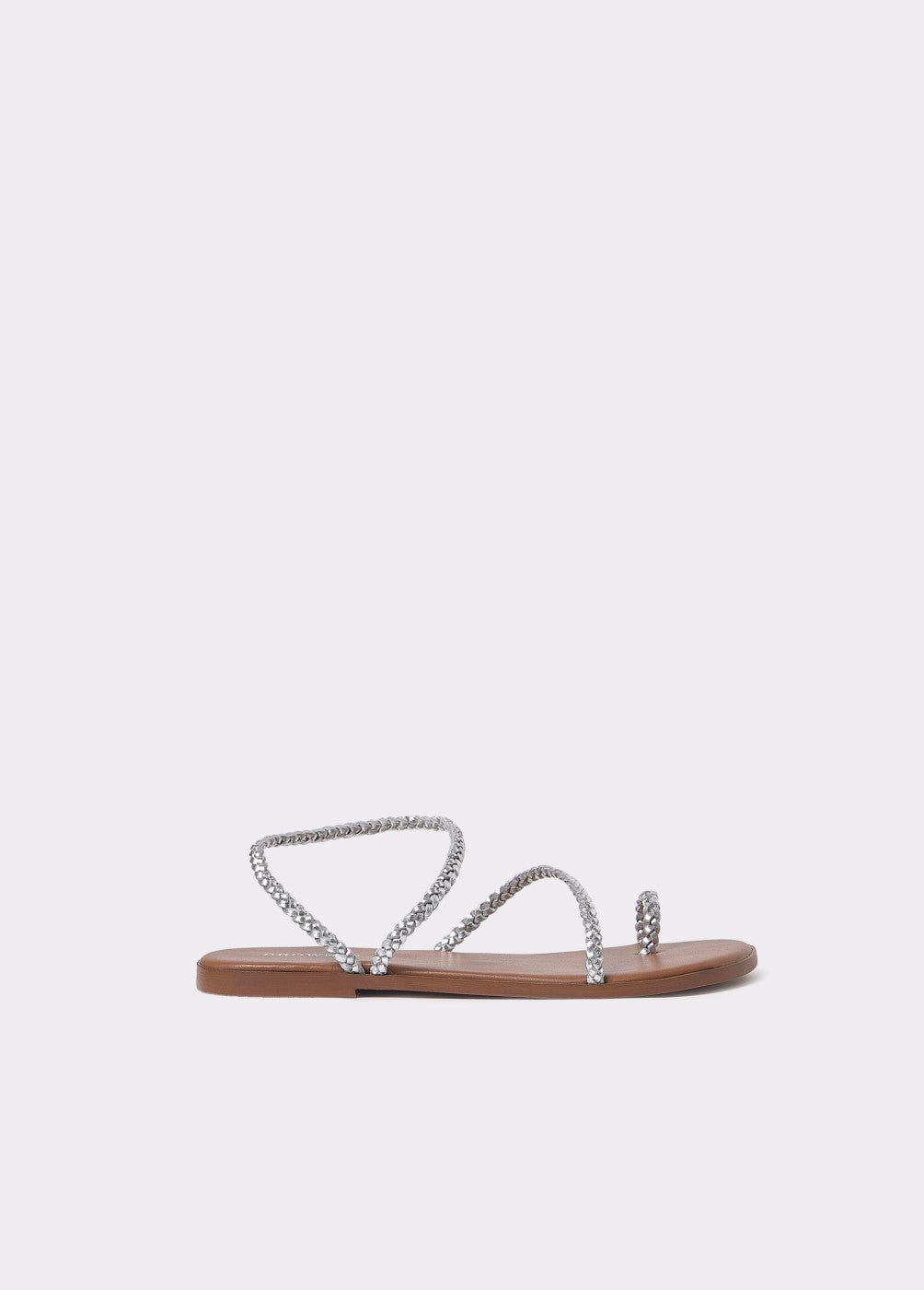 Sandalia plana trenza