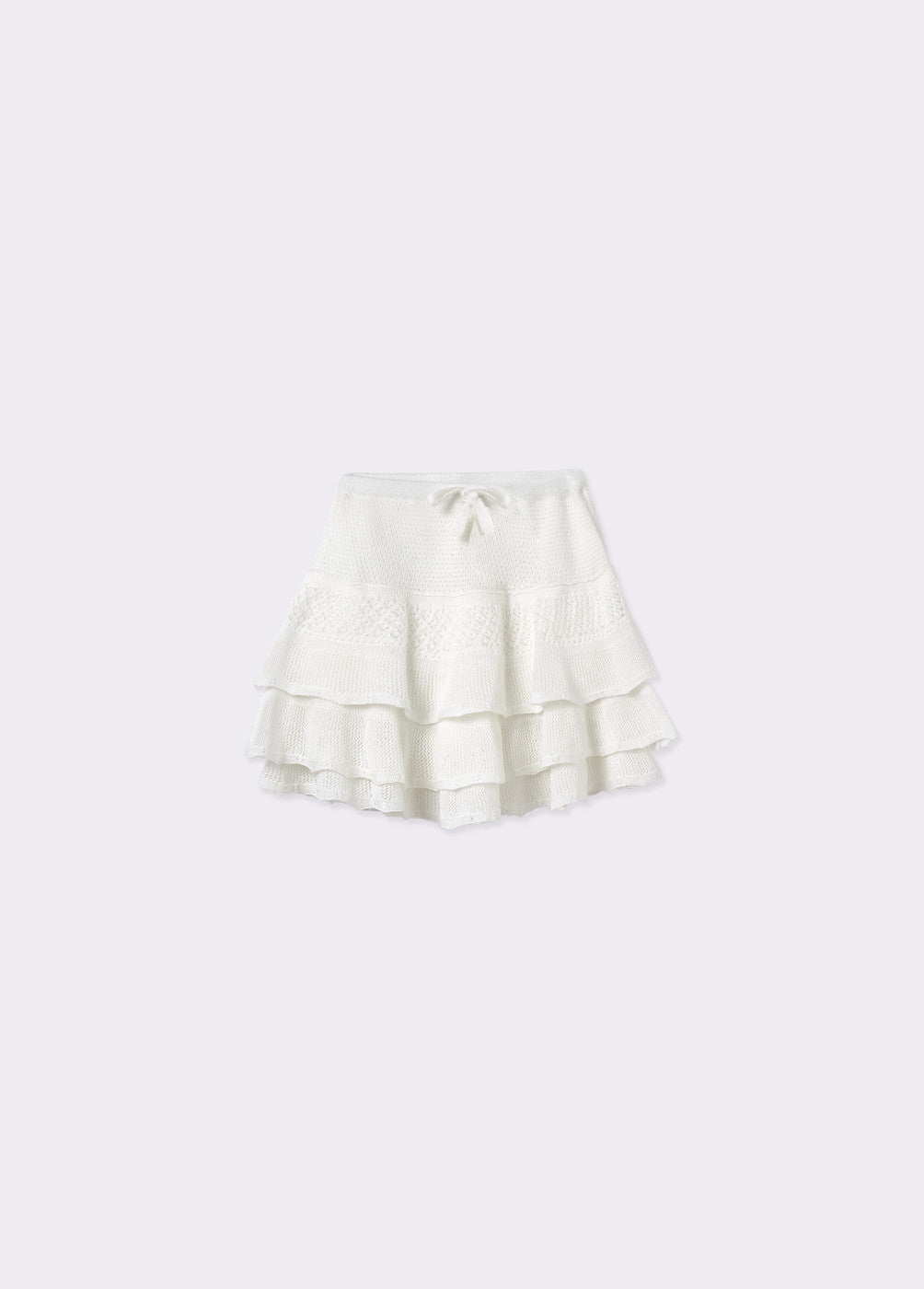 Falda crochet volantes lentejuelas