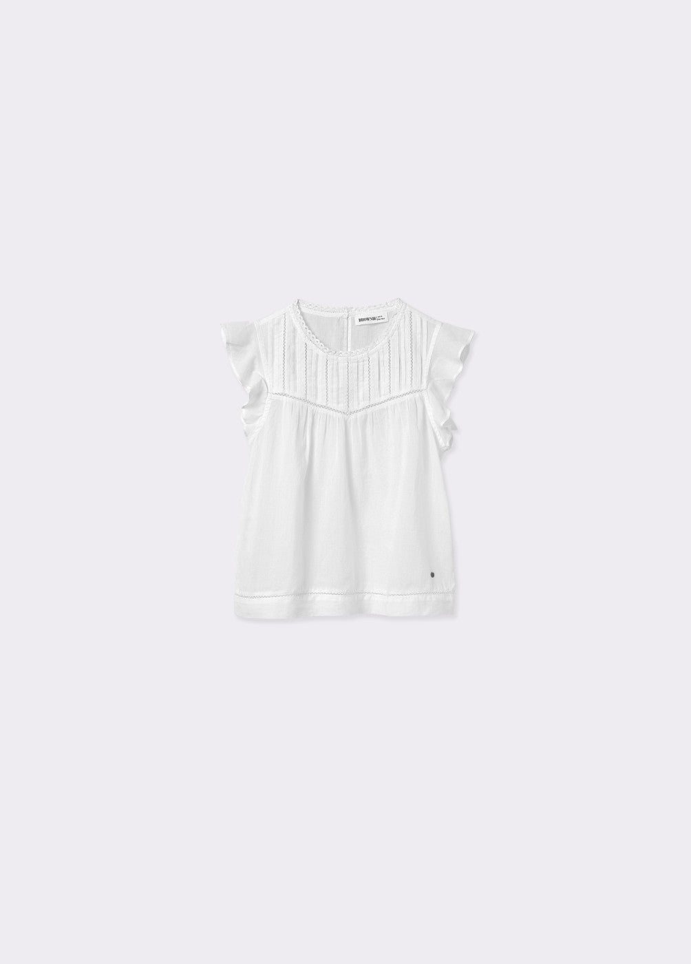 Blusa romántica cuello redondo