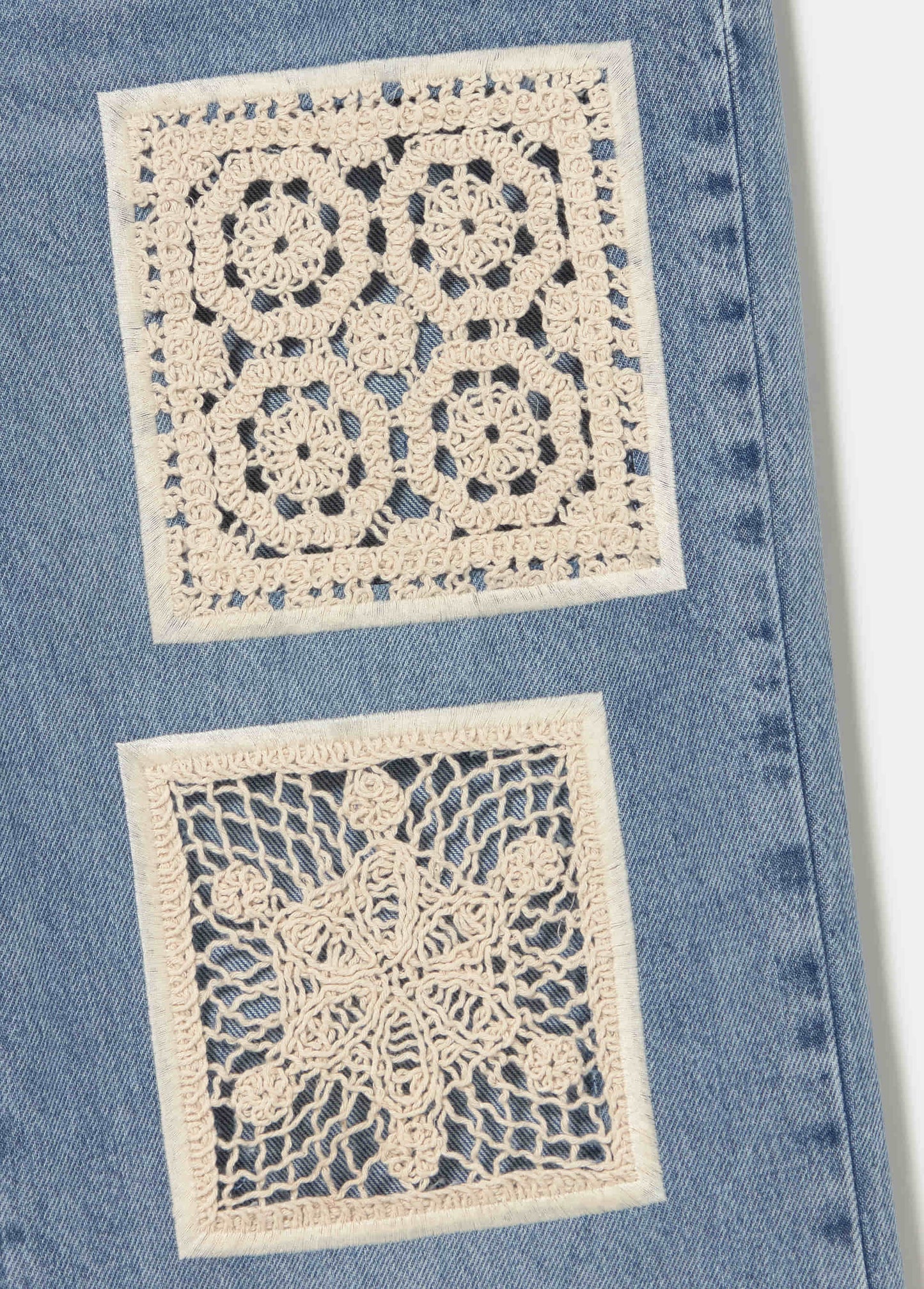 Jeans parches crochet