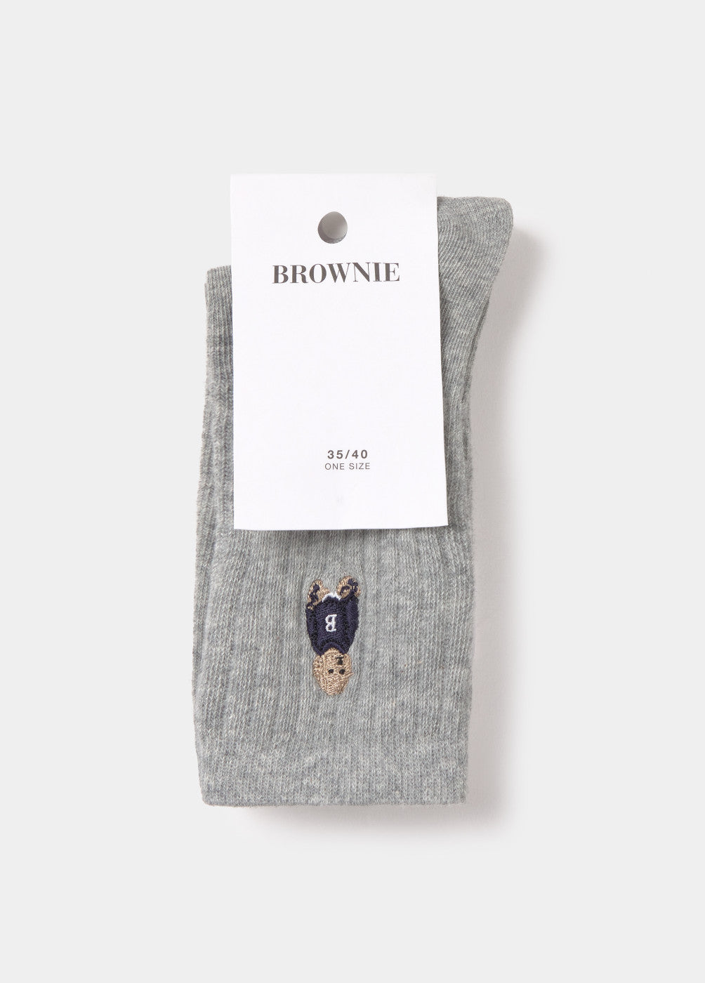 Calcetín bordado perrito