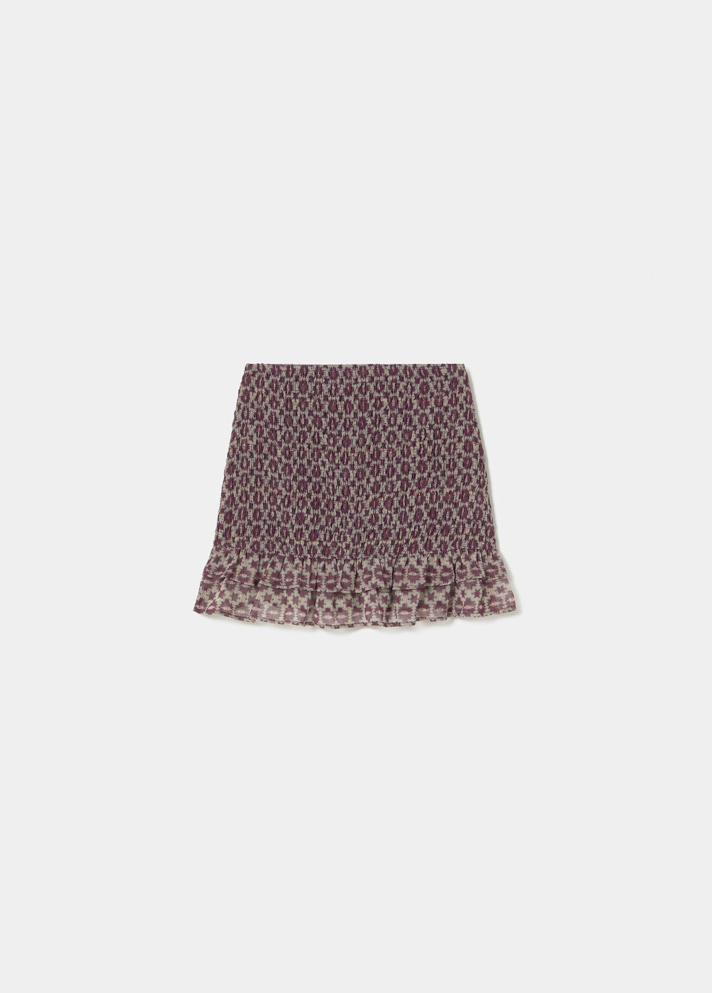 Falda smock estampada