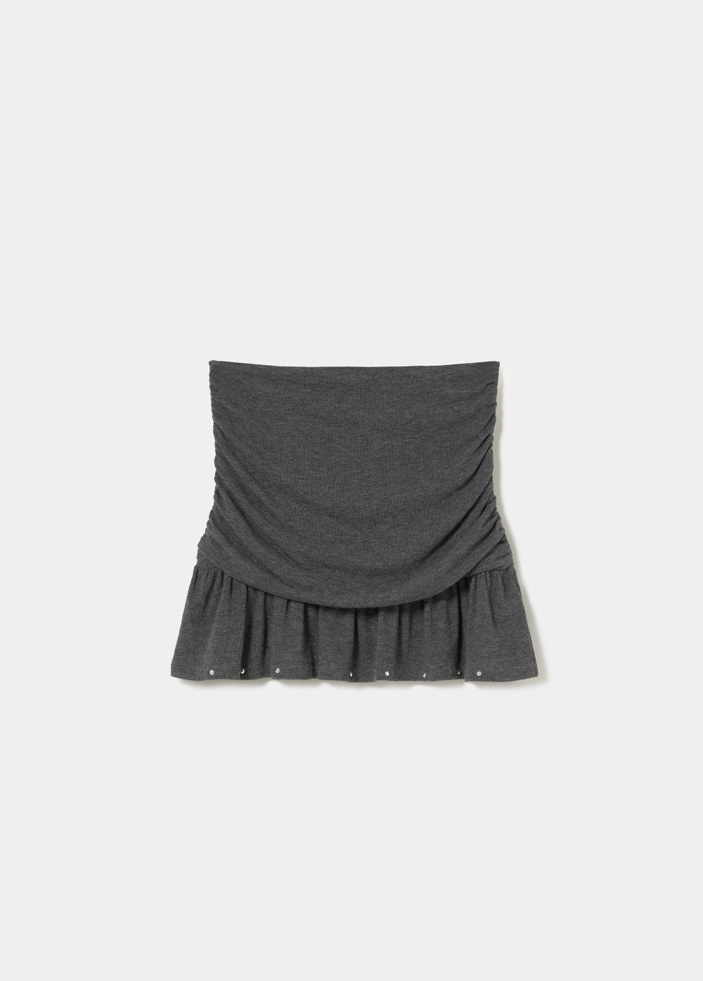 Falda corta pliegues