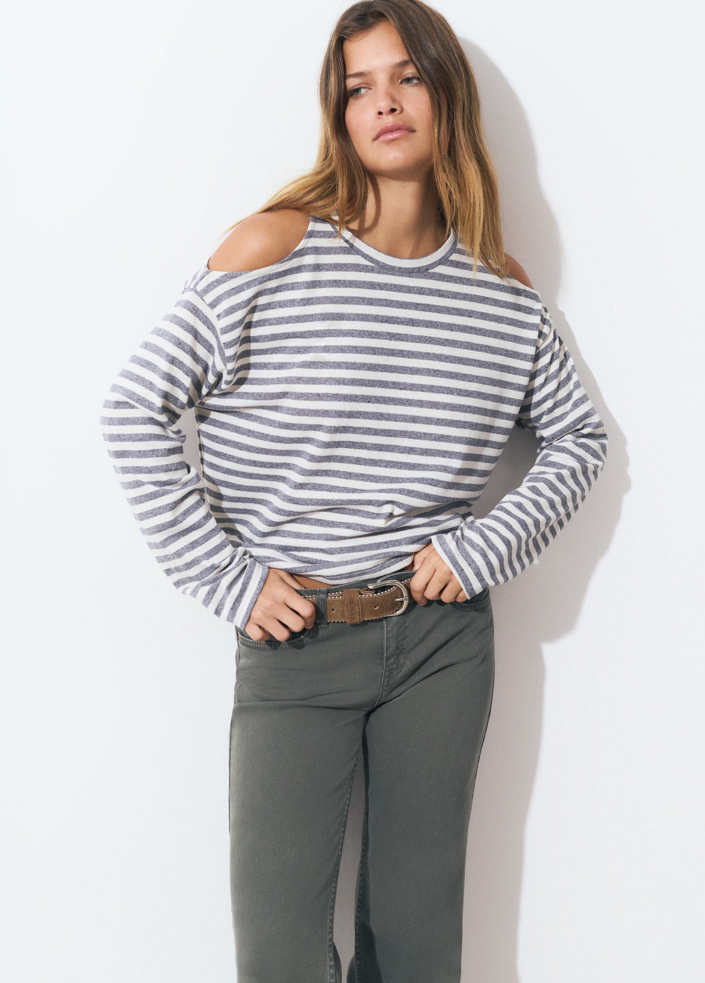 Camiseta raya tejida