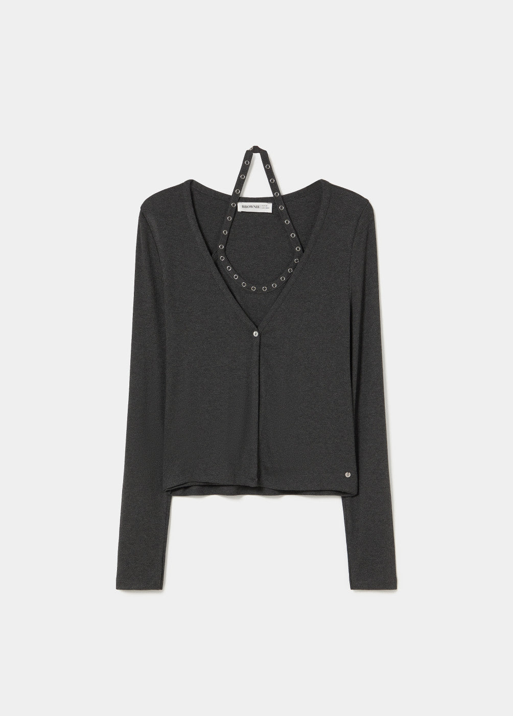 Camiseta doble tachas cuello