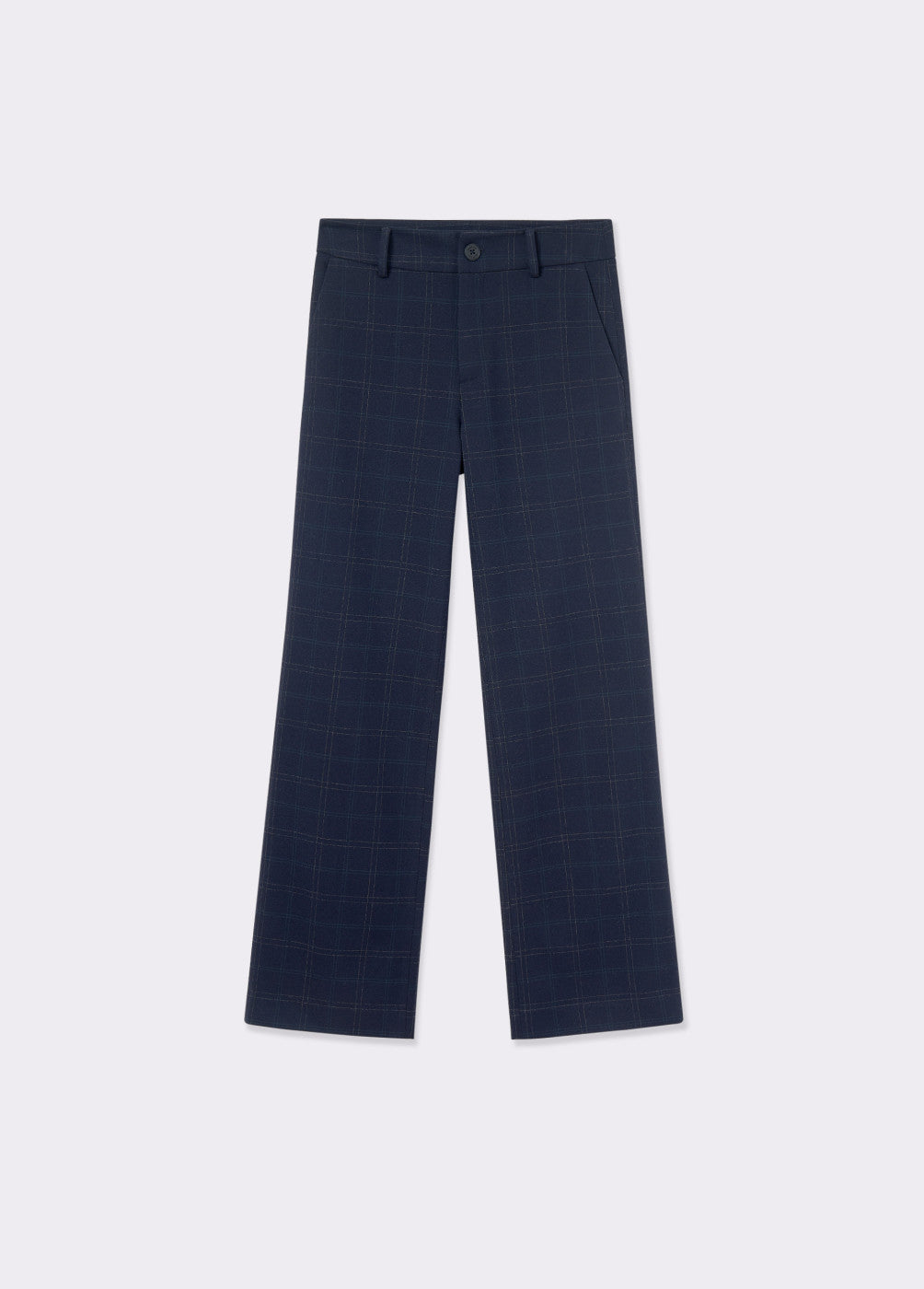 Pantalón recto cuadros