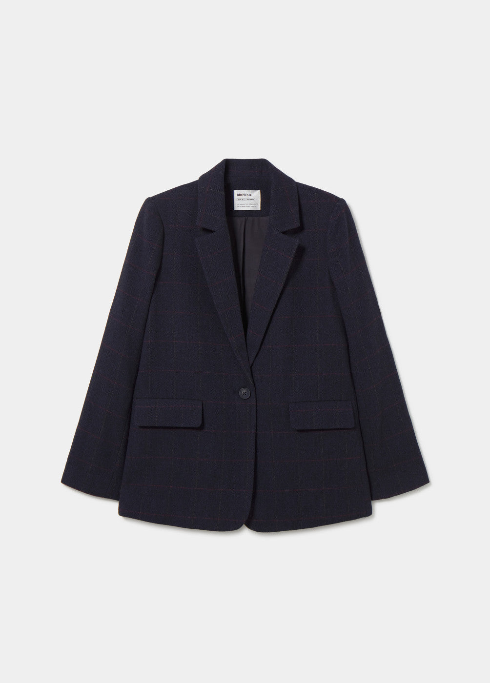 Americana de cuadros con codera