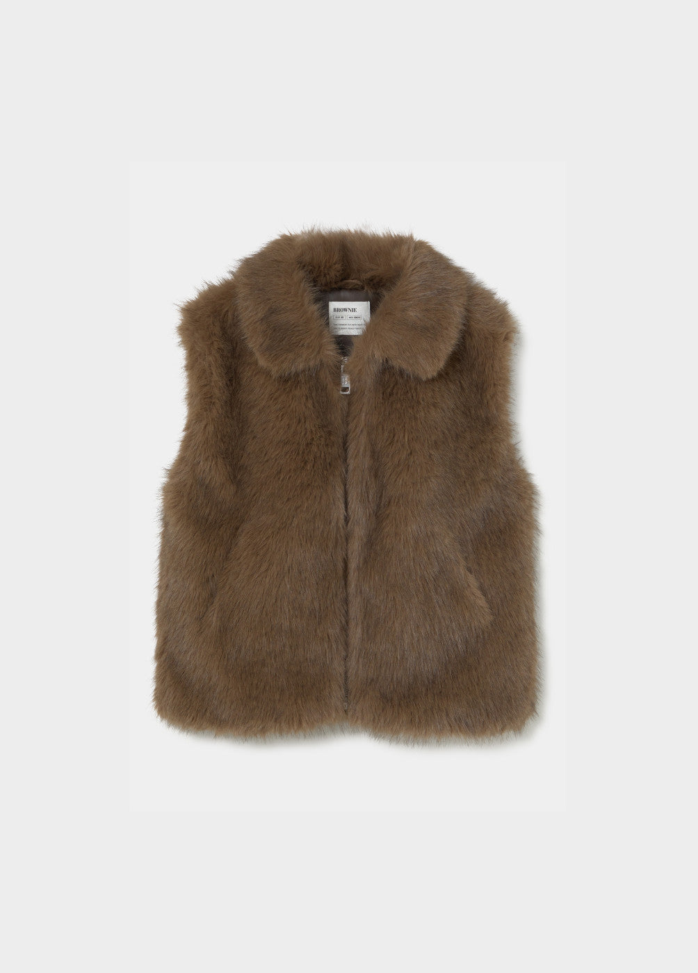 Chaleco efecto pelo con cremallera