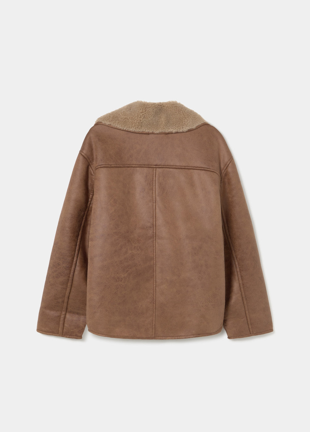 Abrigo doble faz efecto piel