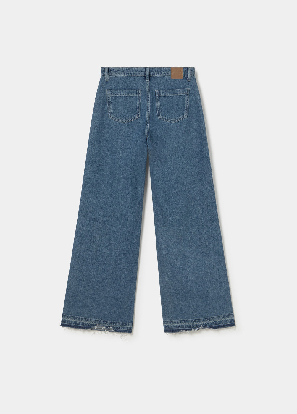 Jeans culotte bajo desdoblado