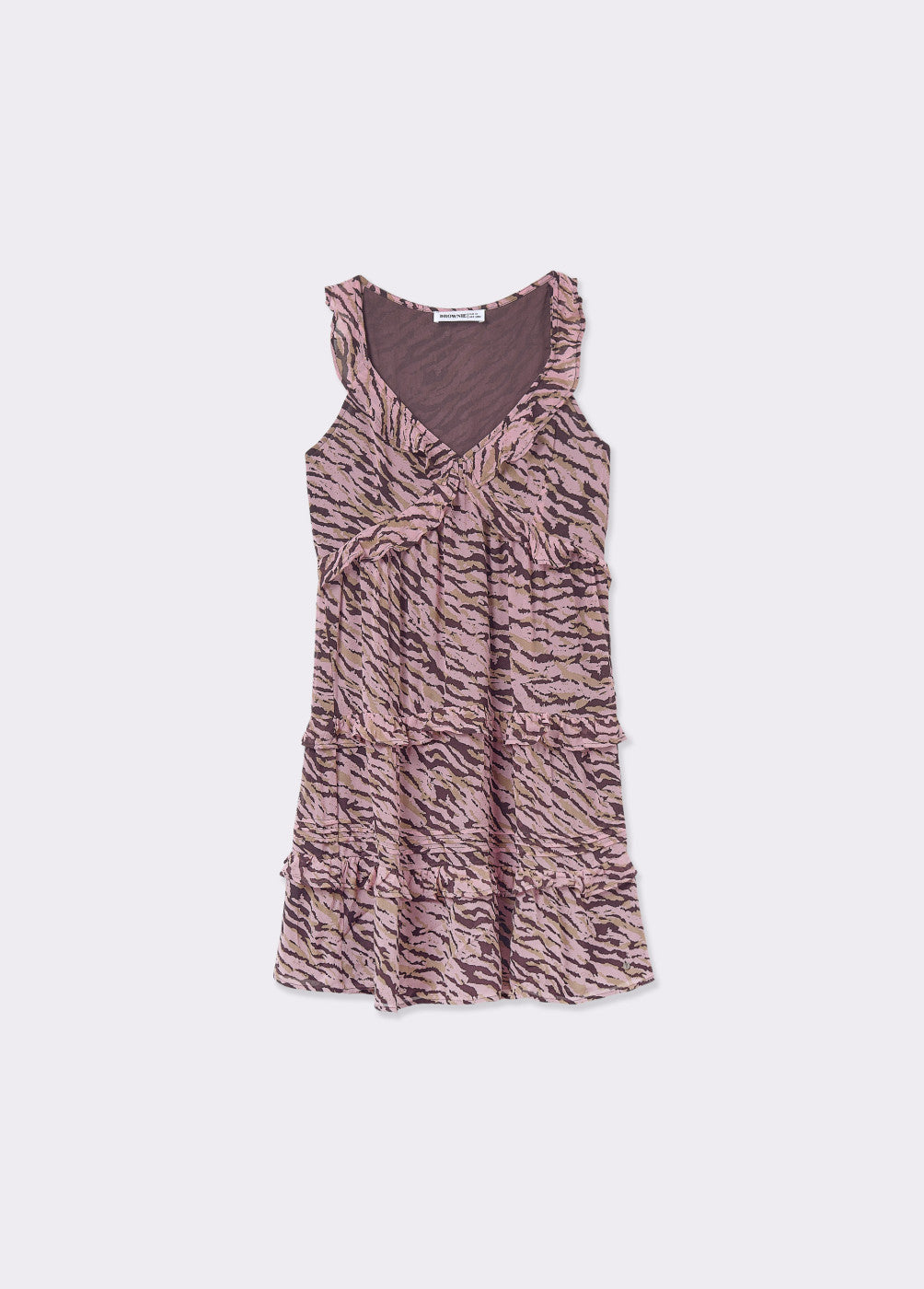 Vestido volantes estampado