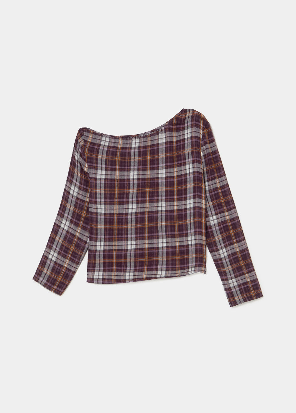 Blusa asimétrica cuadros