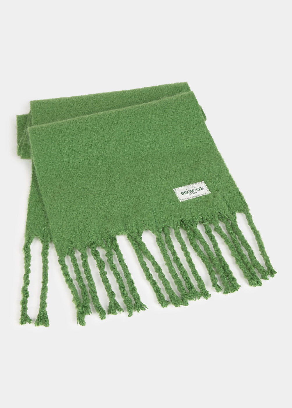 Bufanda gruesa lisa con flecos