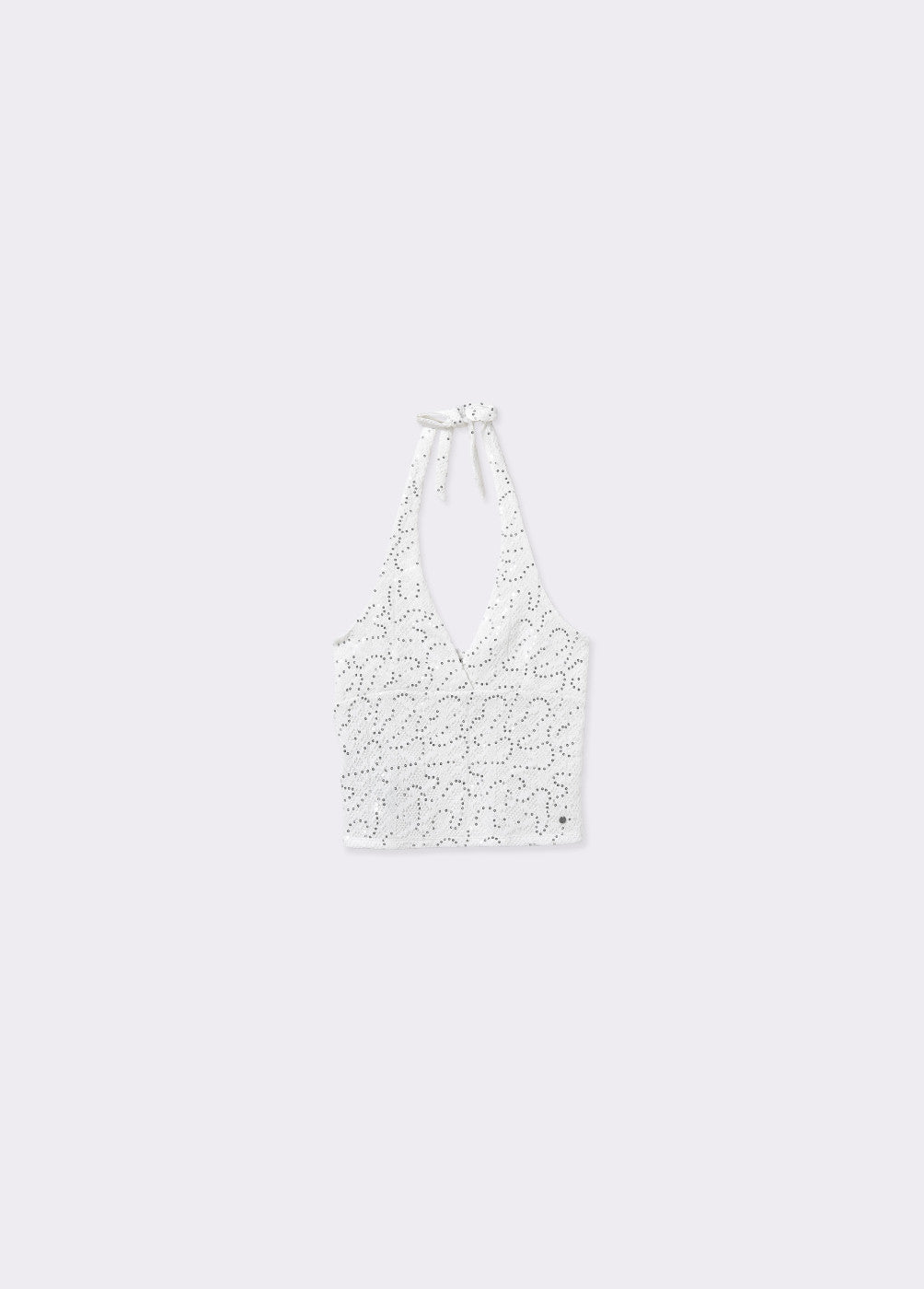 Top halter lentejuelas