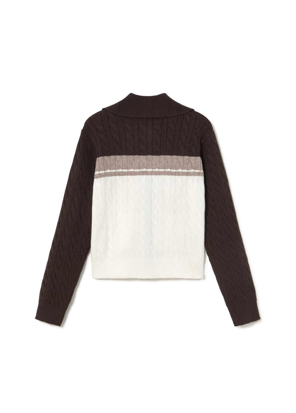 Chaqueta punto cremallera trenzas