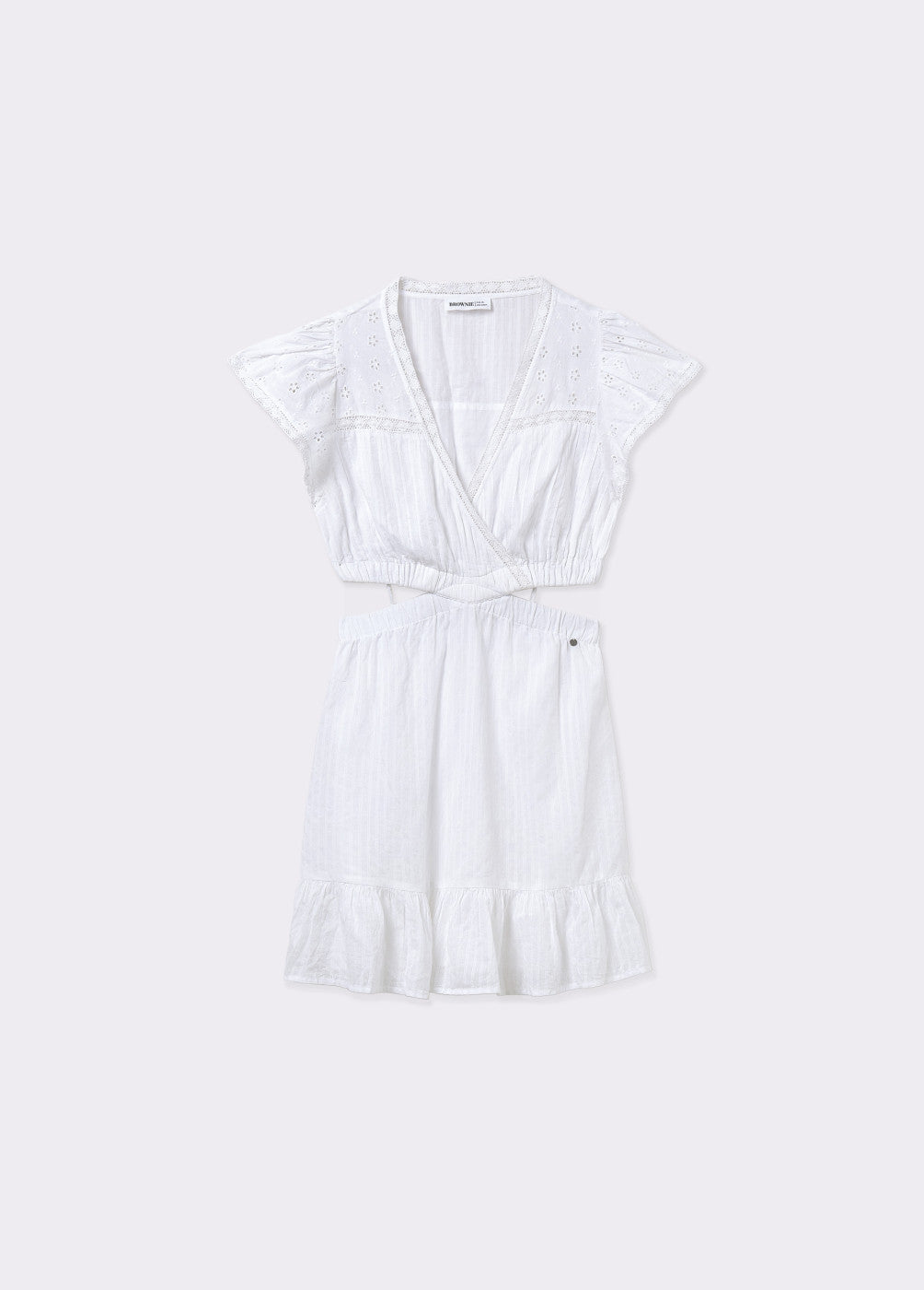 Vestido corto pico cut out