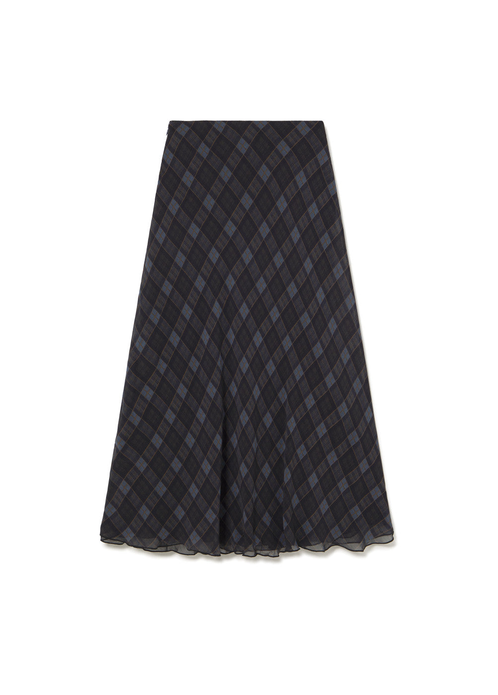 Falda larga estampado cuadros