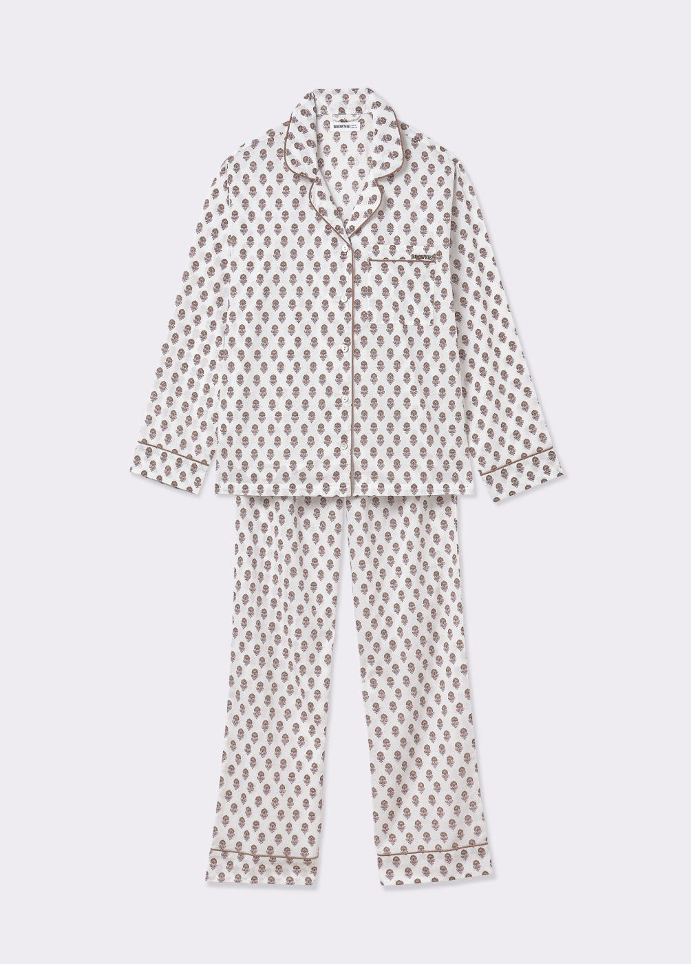 Pijama largo estampado sello indio