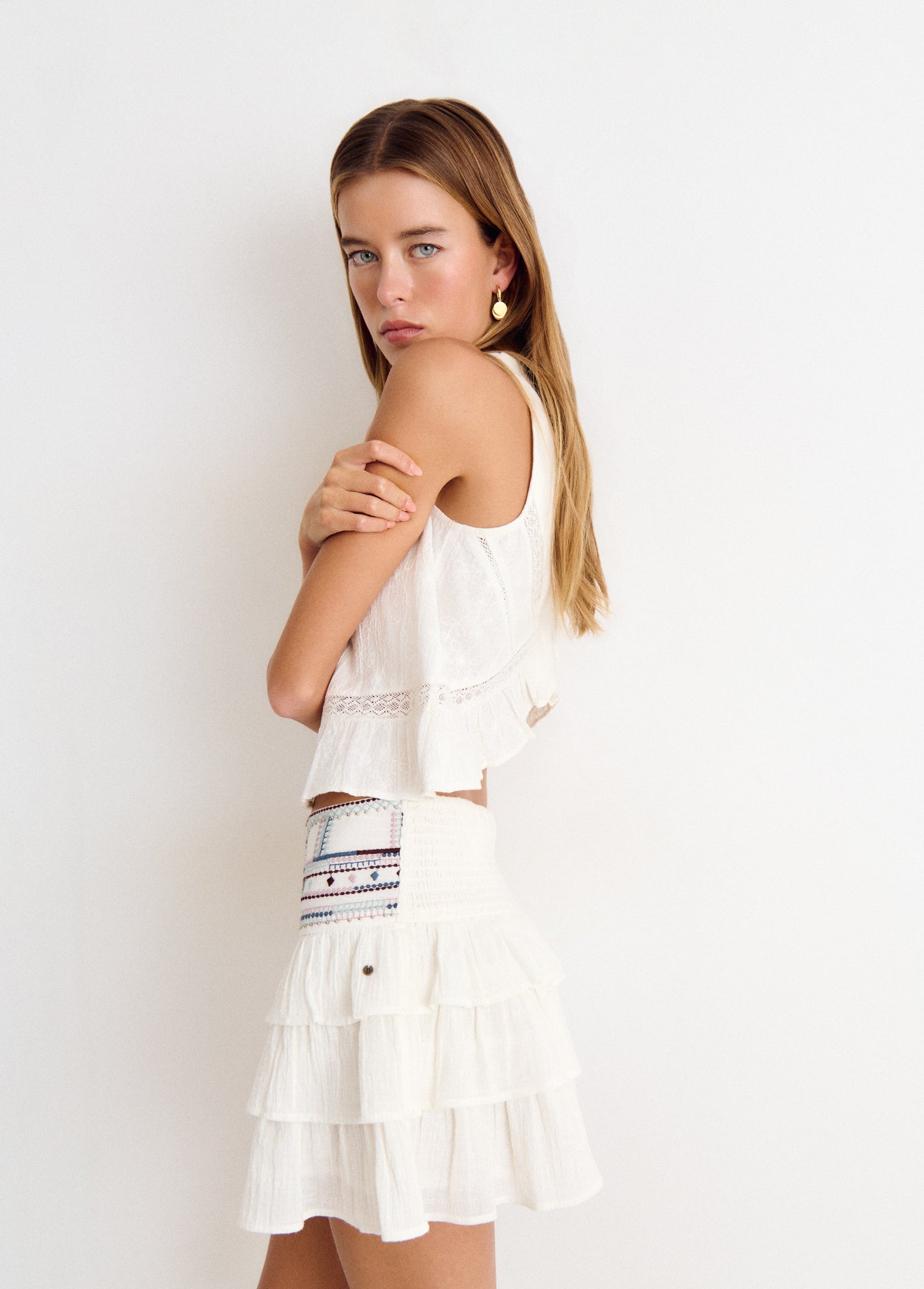 Blusa escote laces
