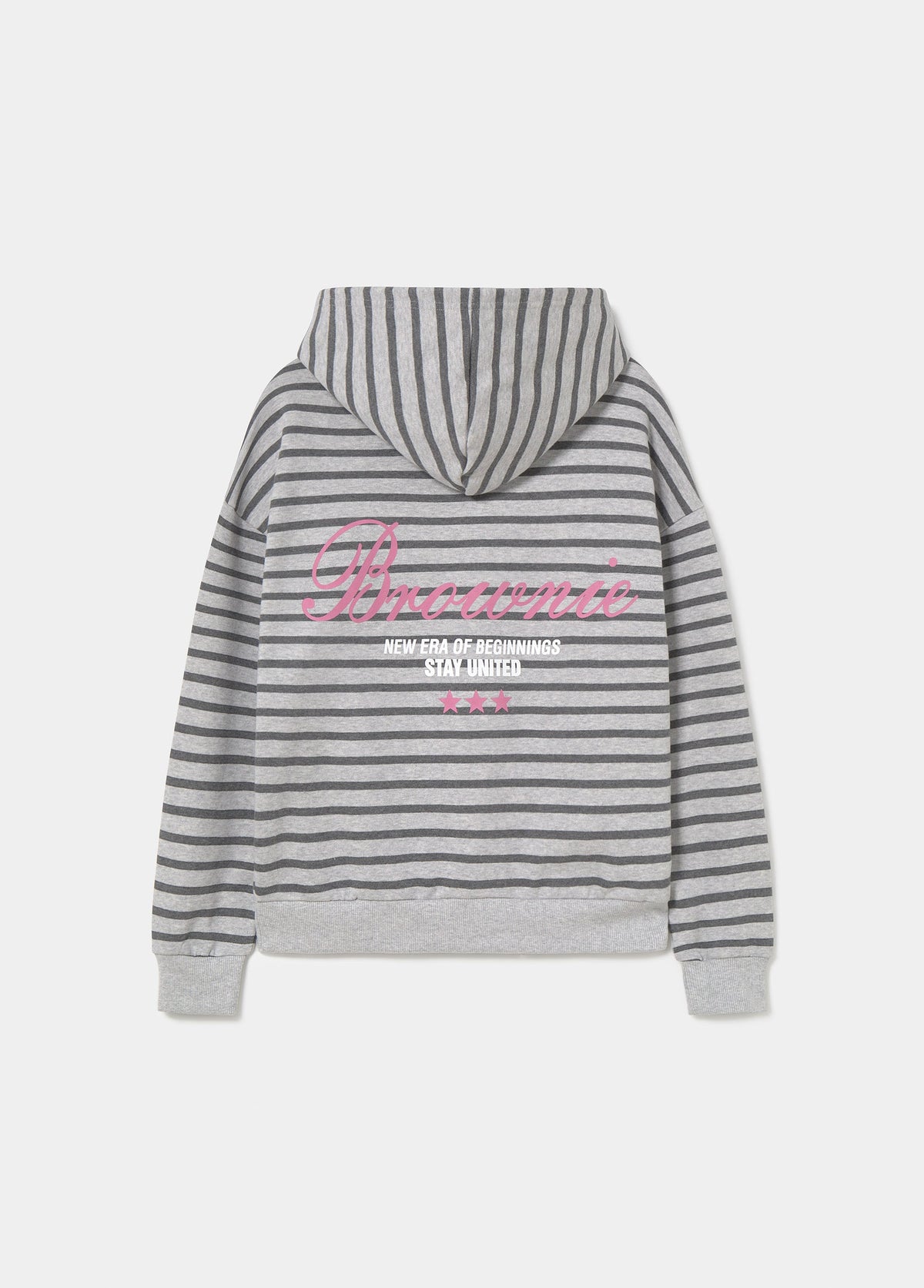 Sudadera cremallera raya y bordado
