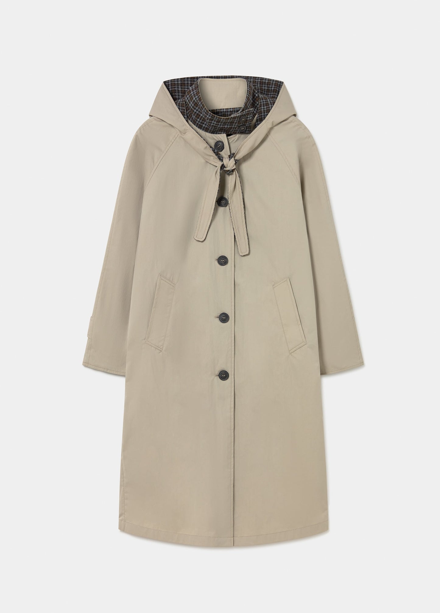 Gabardina larga capucha