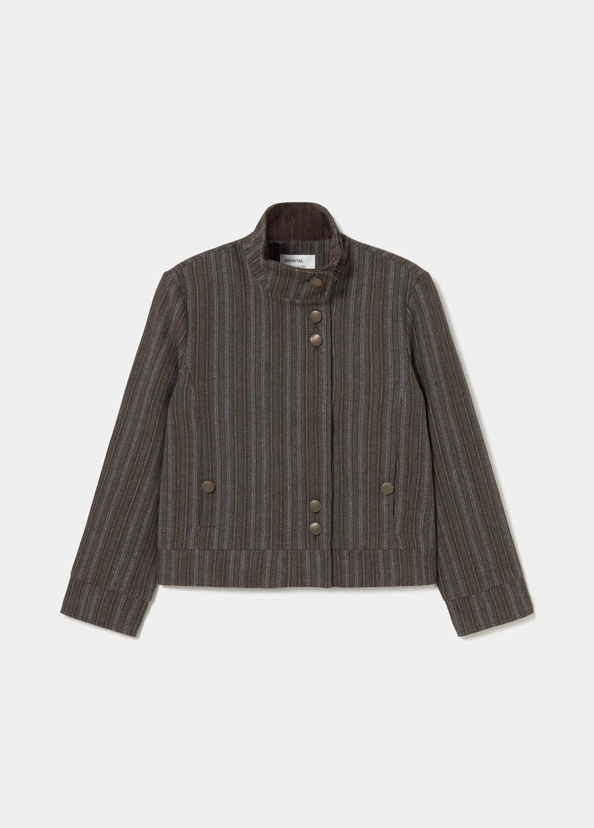 Chaqueta paño abotonada rayas