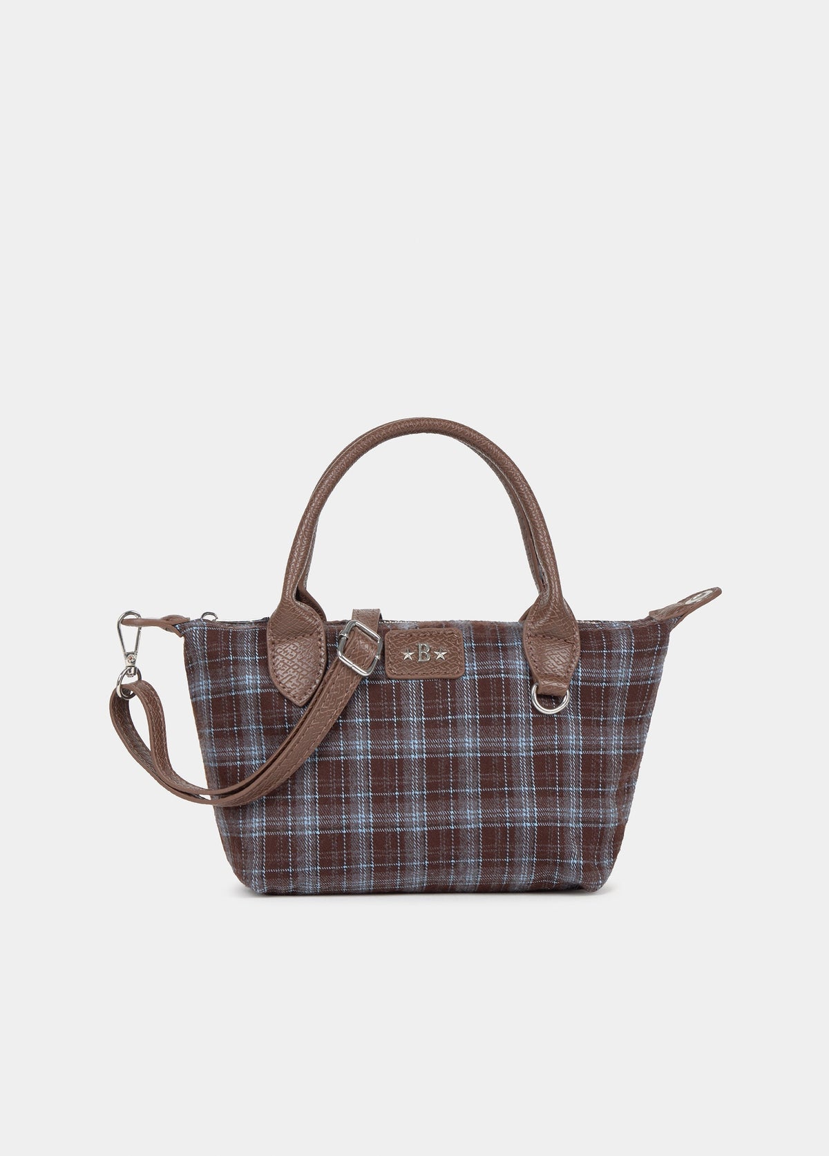 Bolso pequeno shopper cuadros