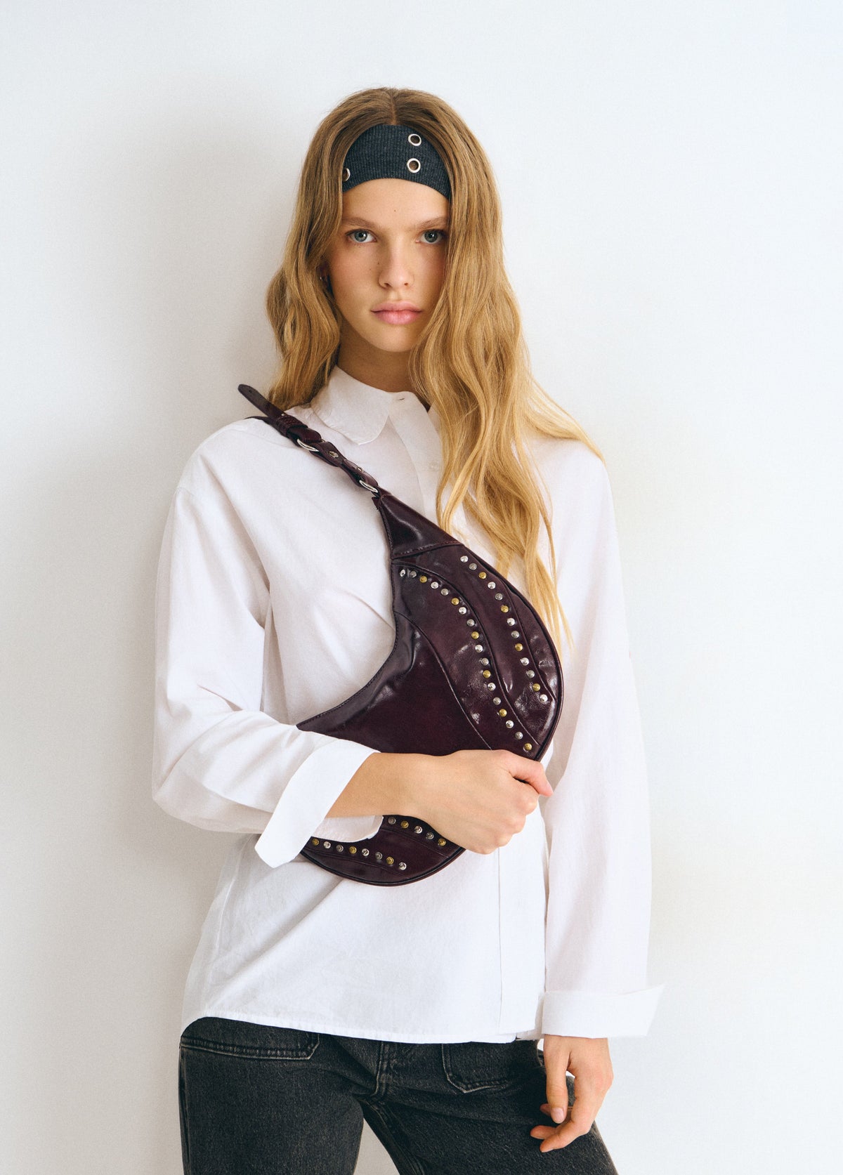 Bolso hombro mix tachas