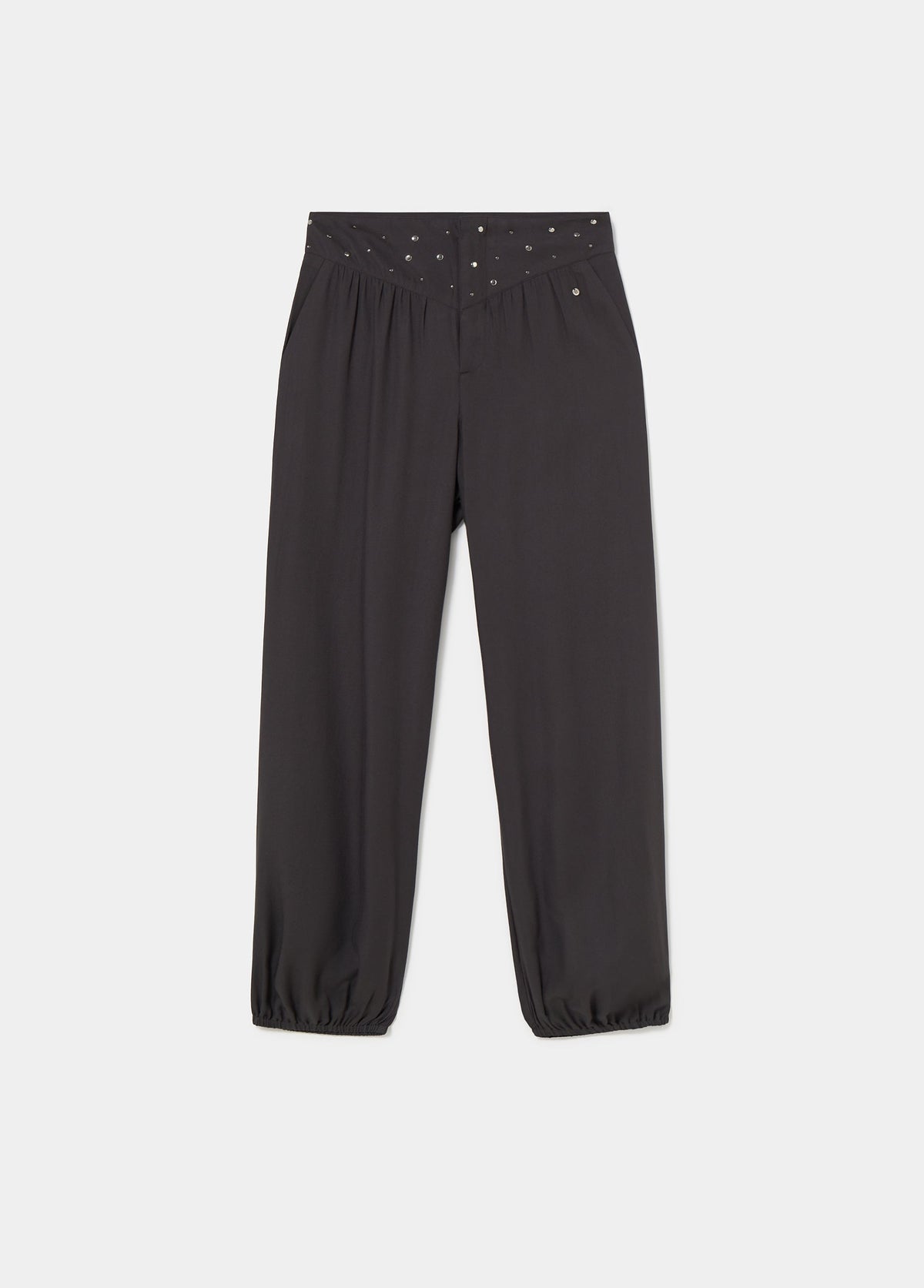 Pantalón bombacho cintura tachas