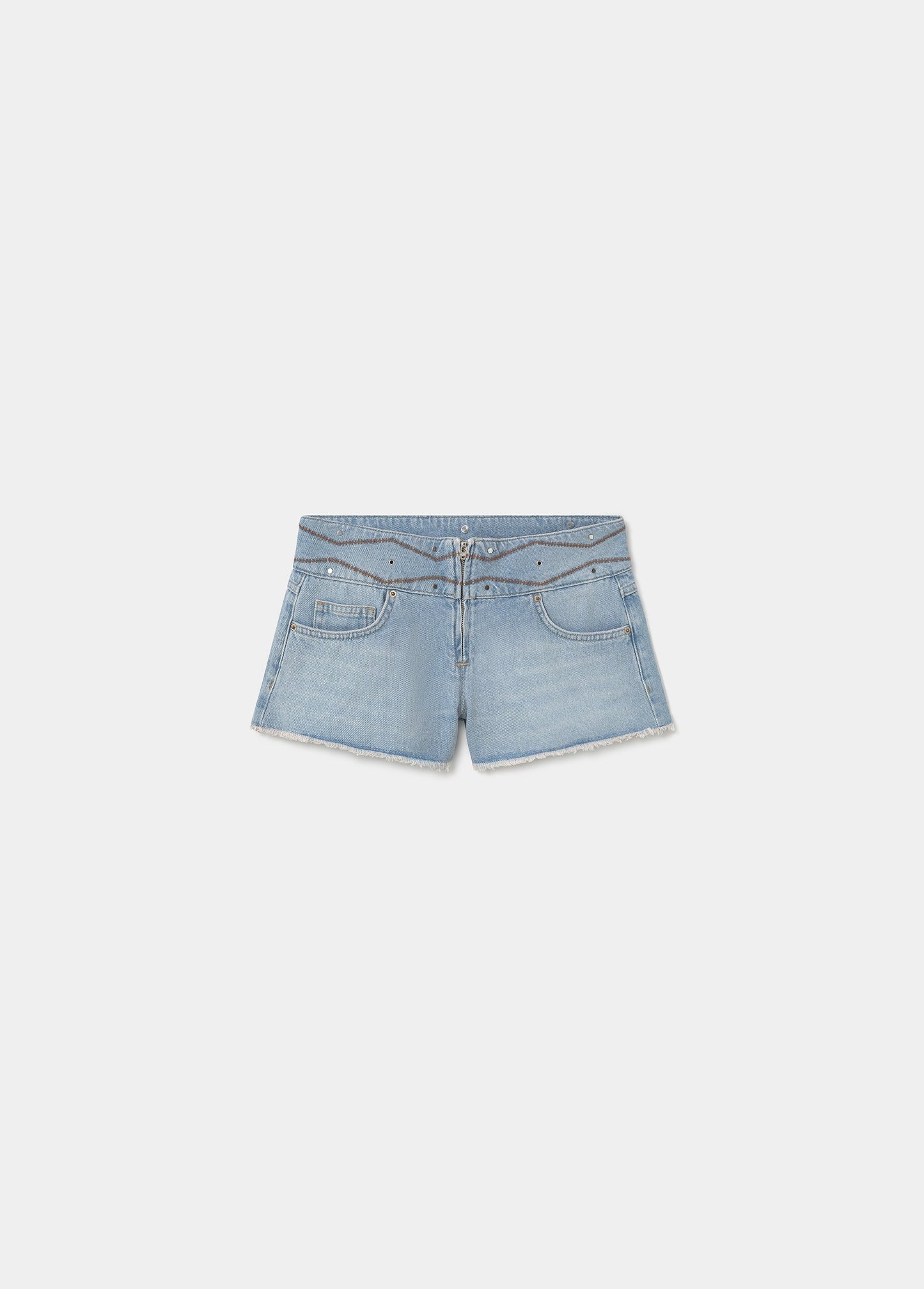 Short cinturilla ancha bordada