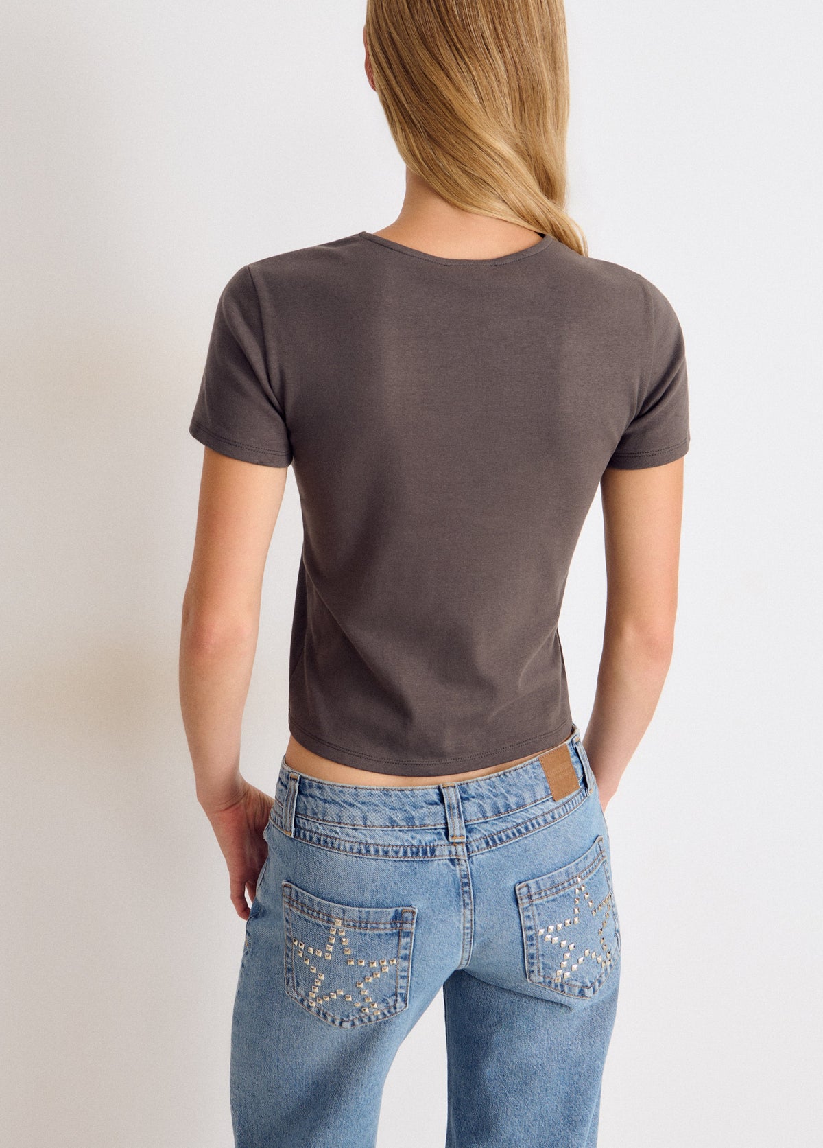 Camiseta canalé botones