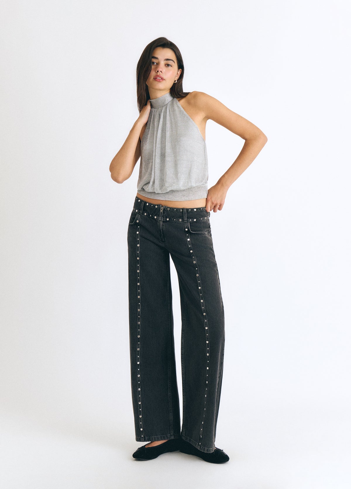 Top halter metálico