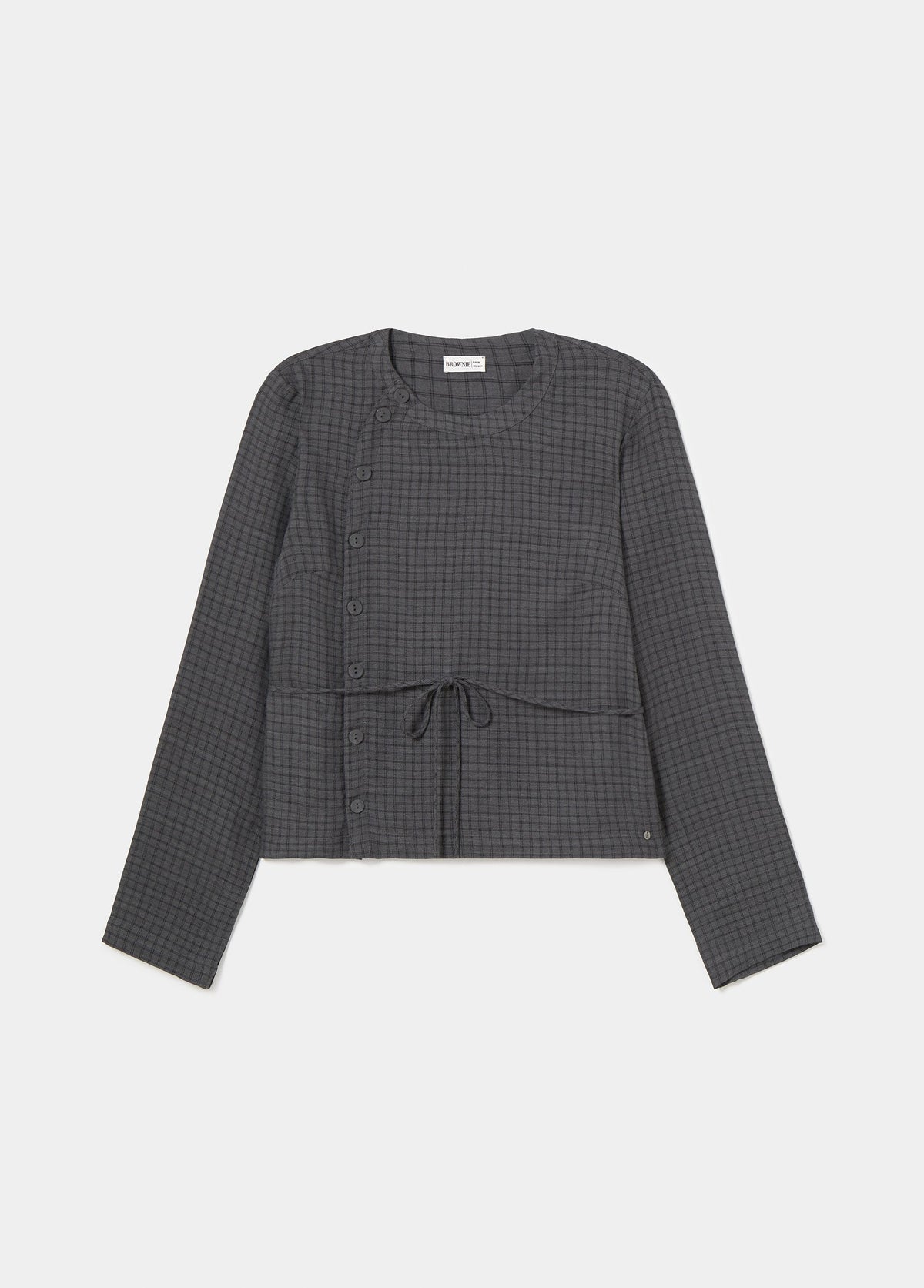 Blusa cuadros detalle botones