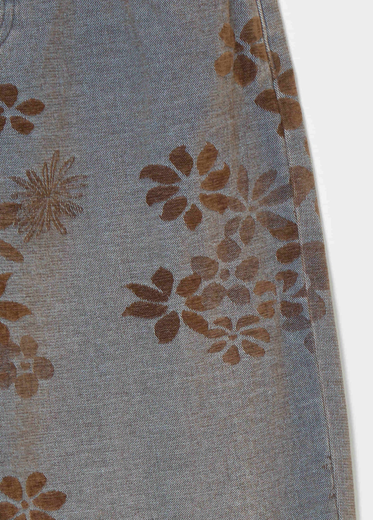 Jeans jacquard flores