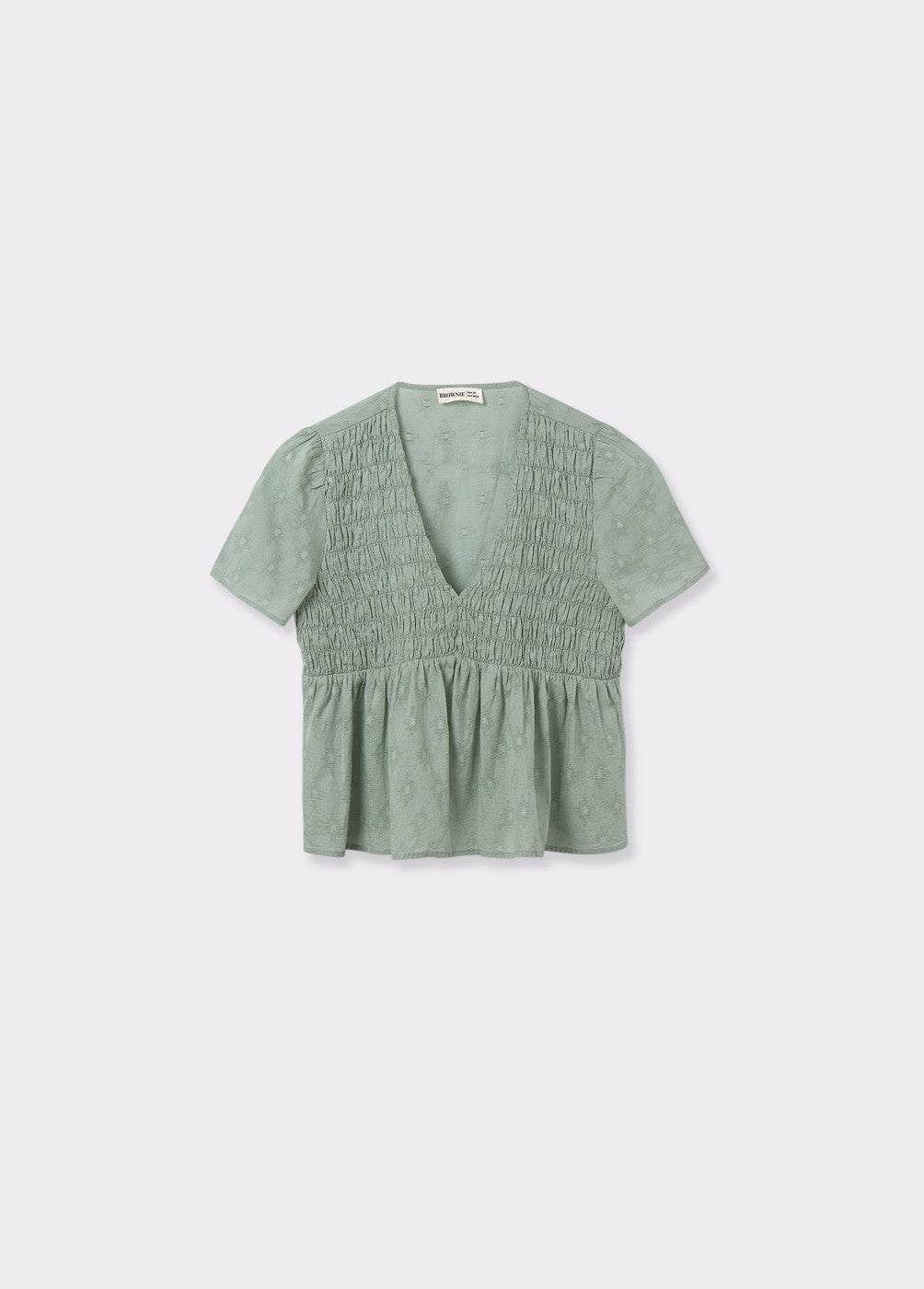 Blusa manga corta smock