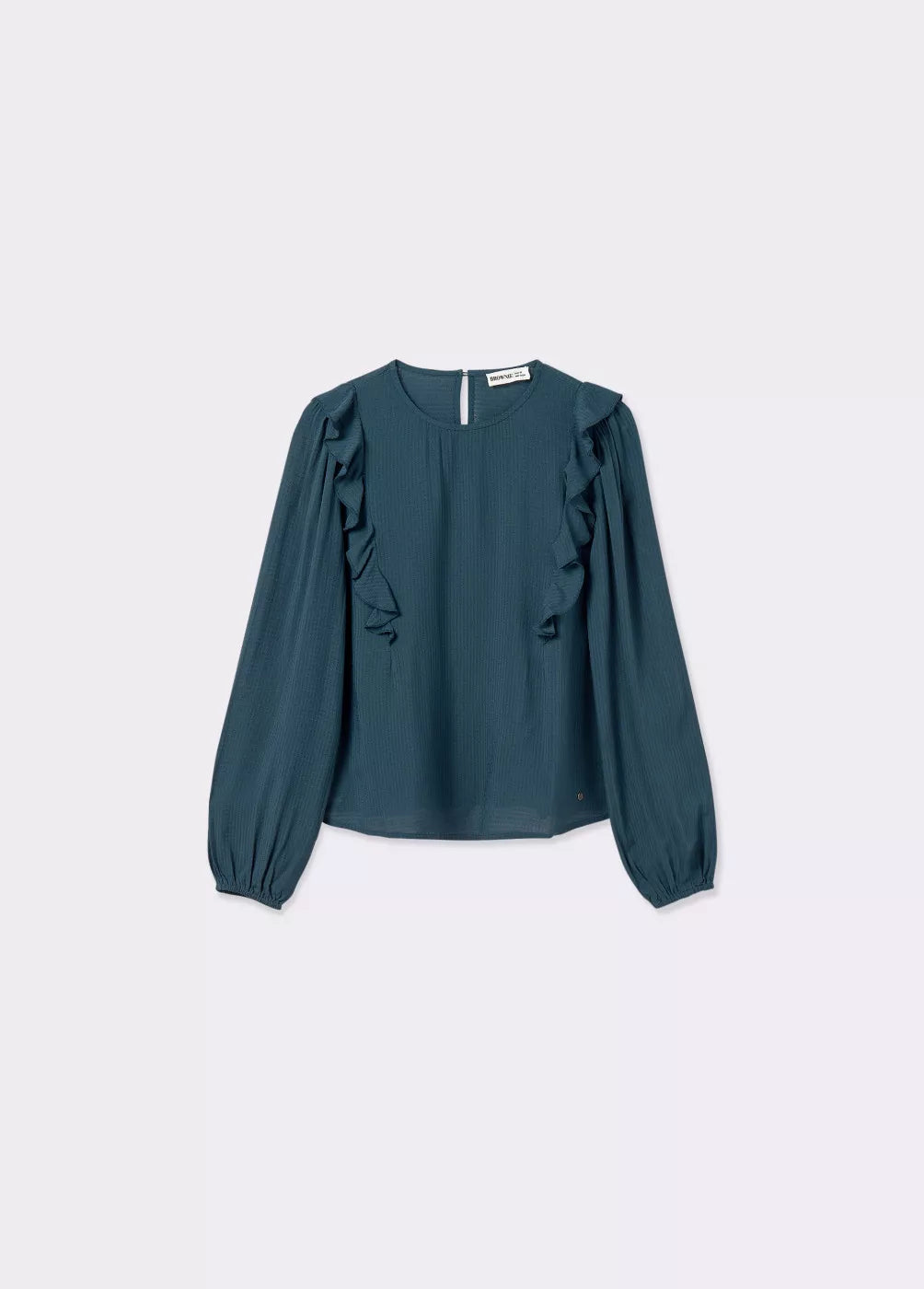 Blusa volantes manga larga