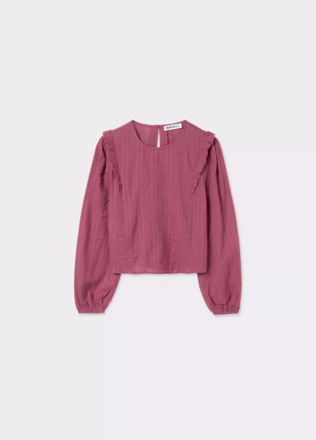 Blusa volantes y botones