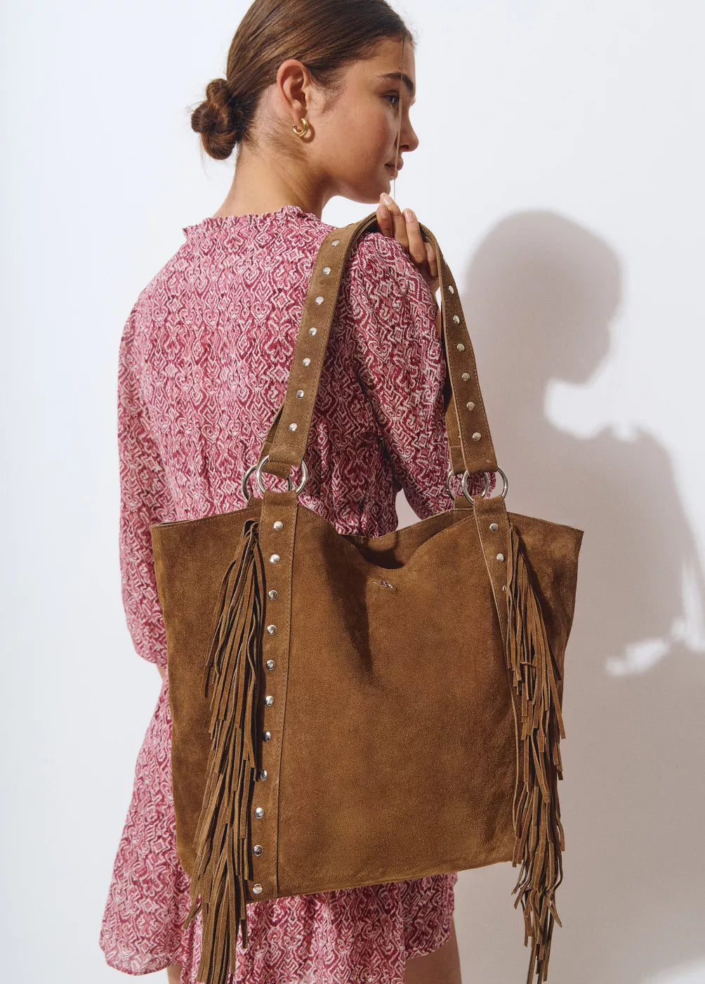 Bolso Shopper Bolsos Flecos Amazon Bolso Brownie Marron Flecos