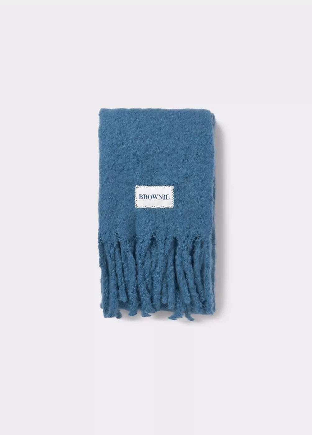 Bufanda gruesa lisa flecos