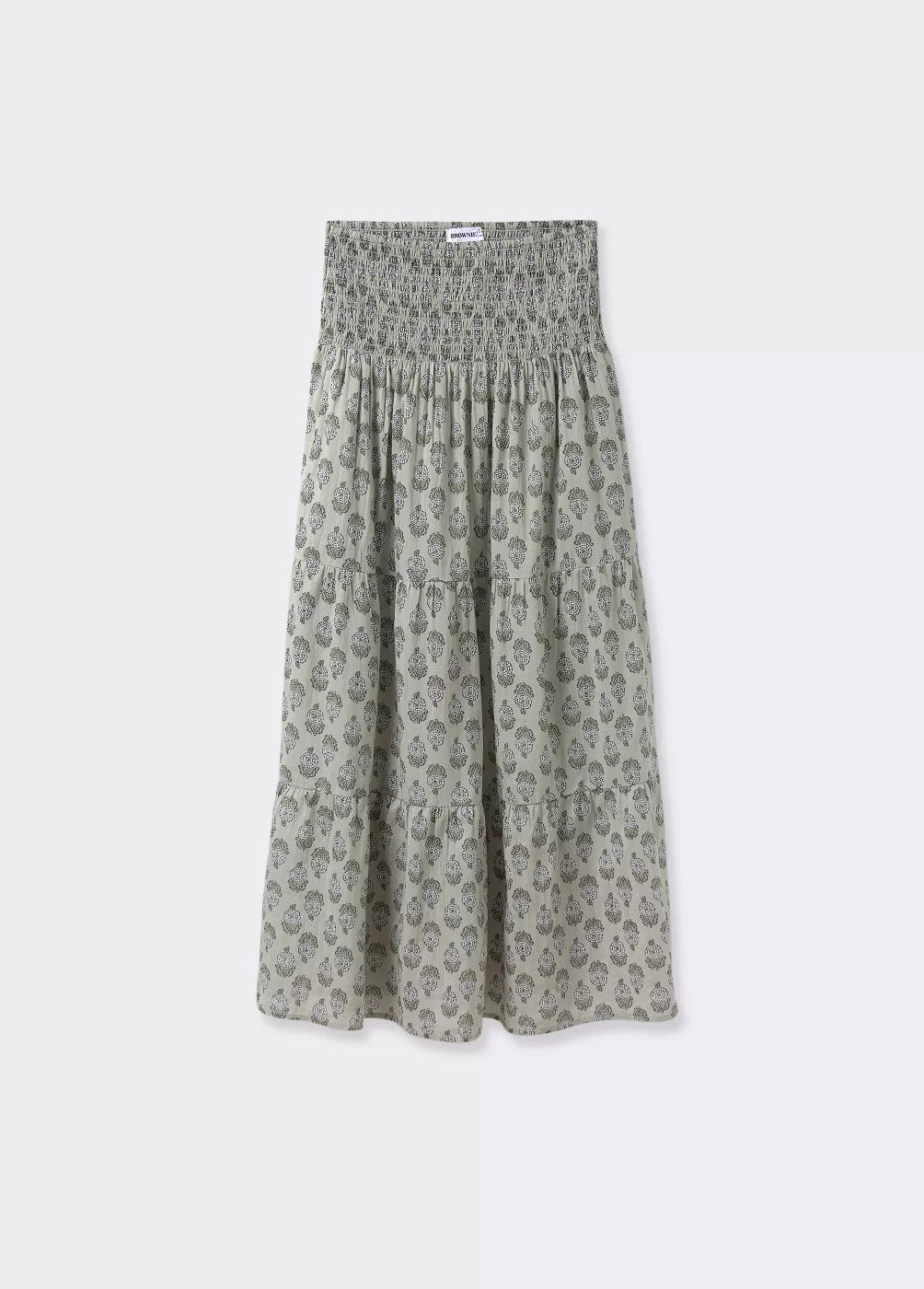 Falda larga block print