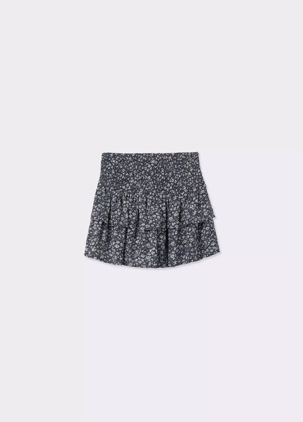Falda volantes estampado flor bicolor
