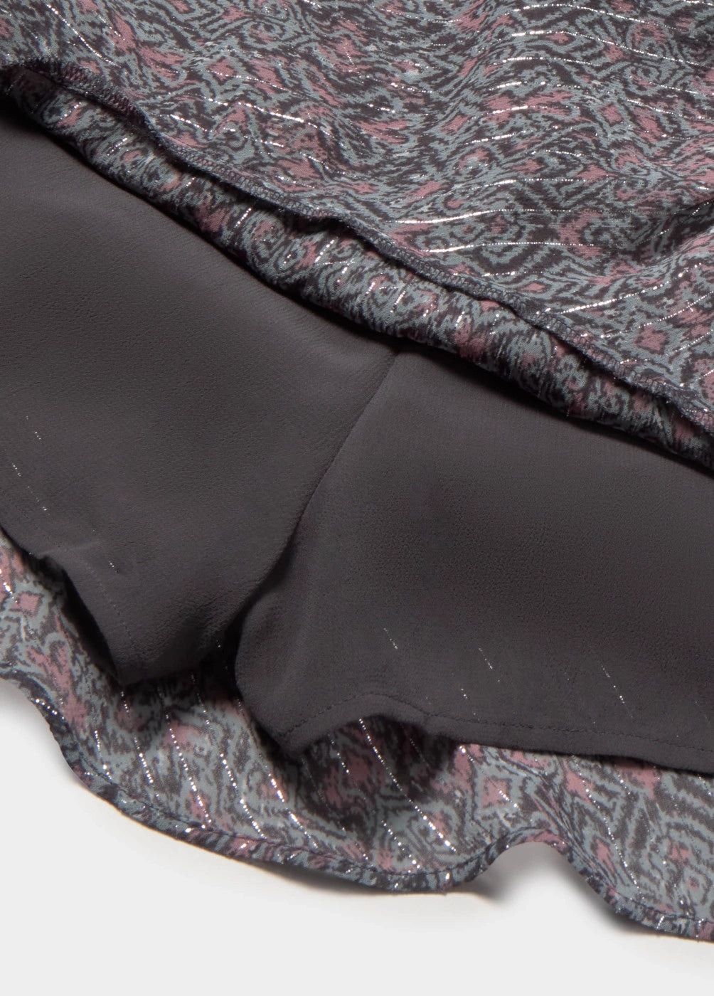 Falda volantes lurex