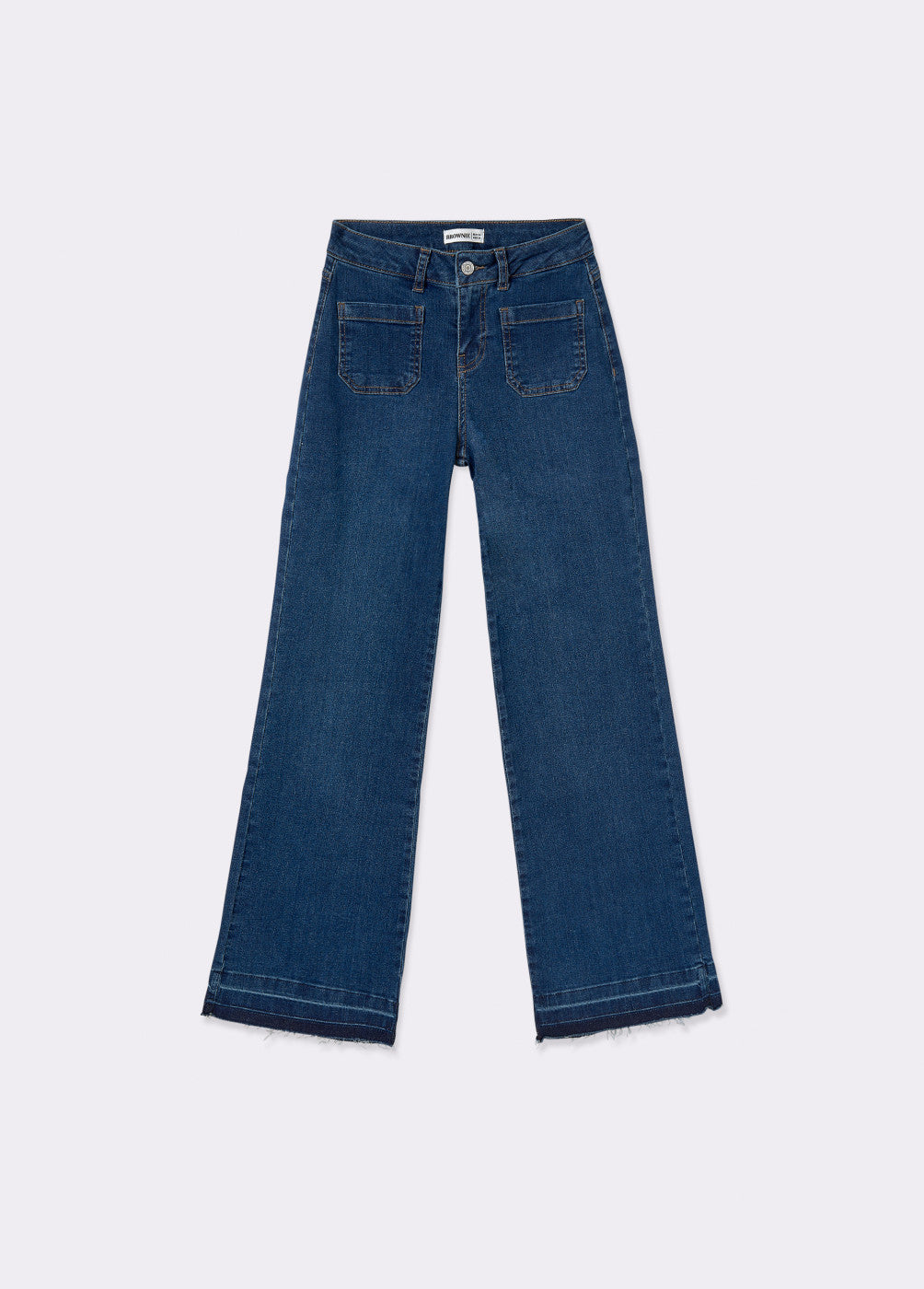 Jeans culotte bajo desdoblado