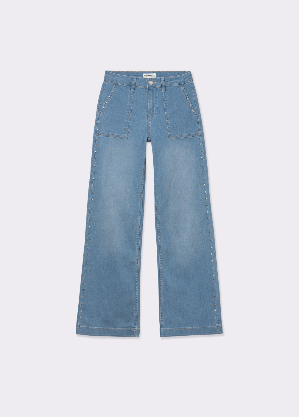 Jeans culotte tachas