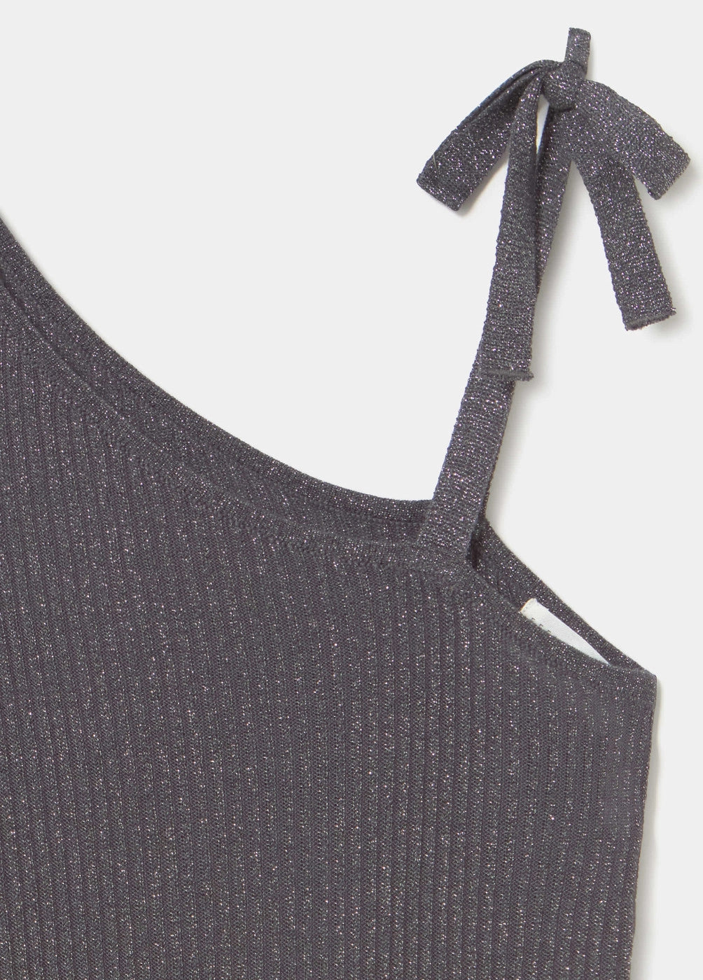 Jersey asimétrico lazo gris medio